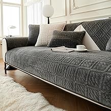 Upgrade Milchsamt Superweiche Sofa Überzug L Form U 1/2/3/4 Sitzer Couch Überzug Ecksofa, Sofabezug Set Universelle Rutschfeste Sofaschoner SofaÜberwurf Schutzdecke für Wohnzimmer(Dunkelgrau 70*150cm)