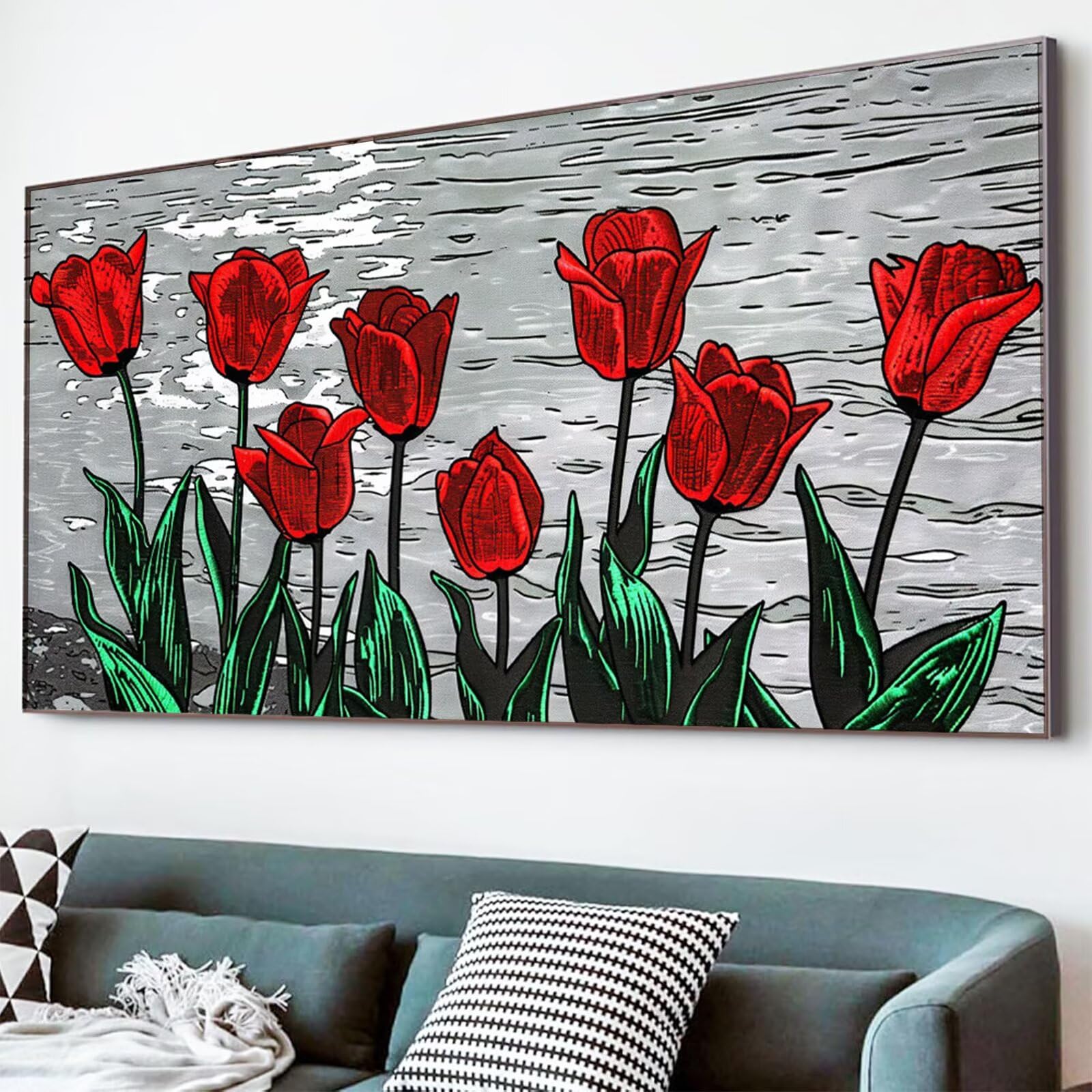 Diamond Painting Anlage Diamond Painting Erwachsene Abstrakt Bastelset Kinder ab 6 Jahre Mosaikherstellung Kreatives Geschenke für Mädchen Anfänger, Kreuzstich Arts Craft Zimmer Deko 60x120cm Y5-765