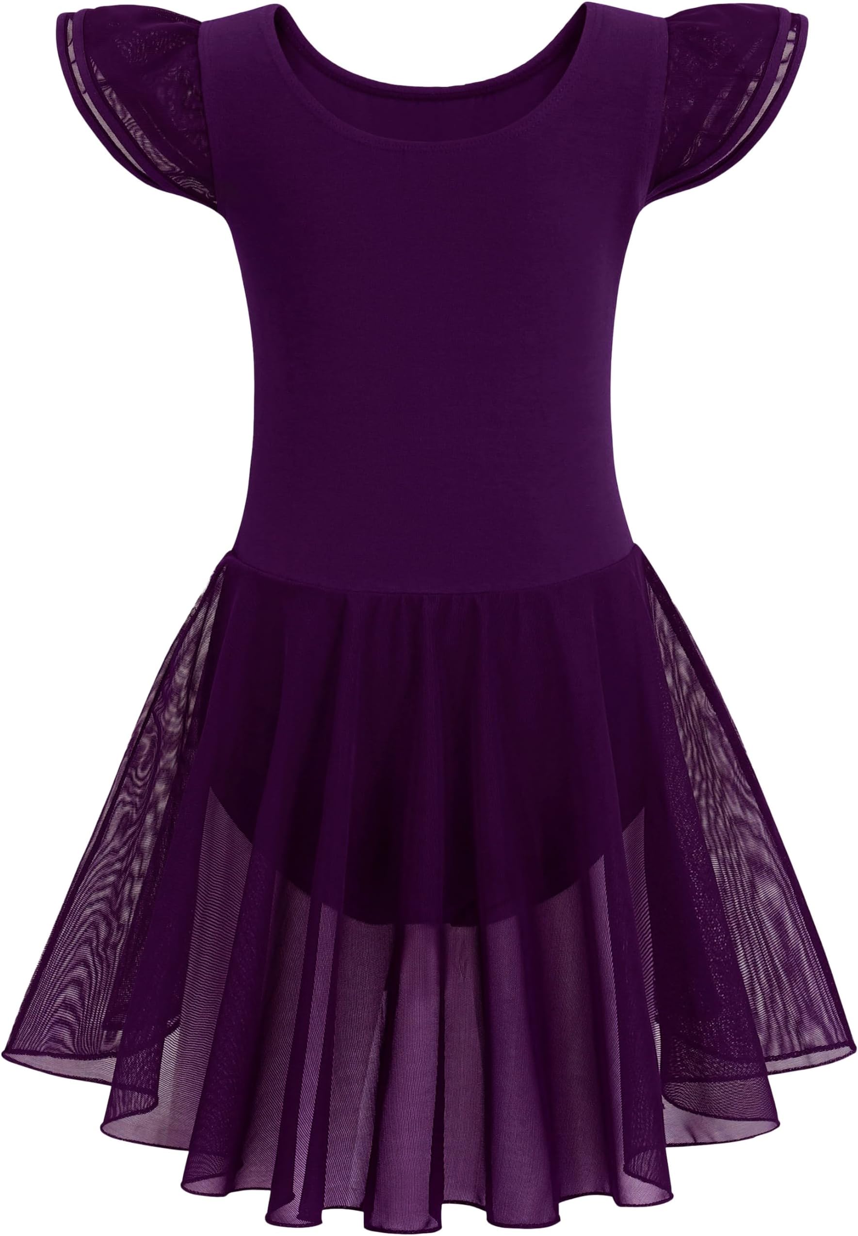 Ballet Leotards for Girls Toddler Dance Ballet Leotard with Skirt Ballerina Dresses Tutu Outfits Flutter Sleeve