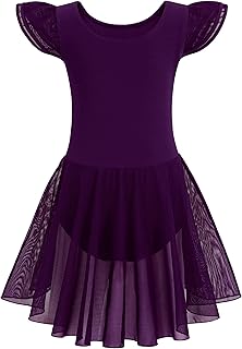 Ballet Leotards for Girls Toddler Dance Ballet Leotard with Skirt Ballerina Dresses Tutu Outfits Flutter Sleeve - Buy now