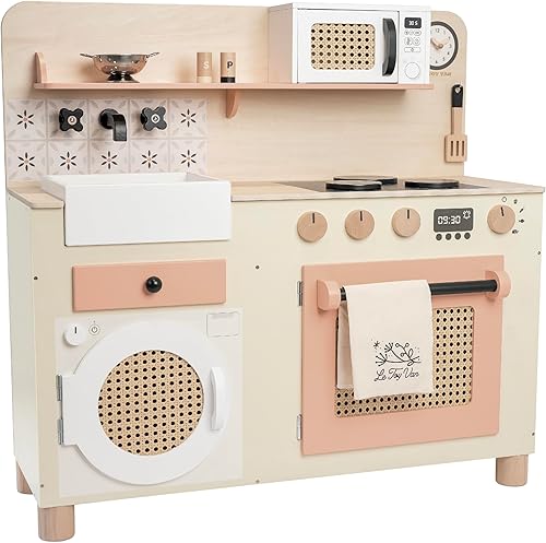 Le Toy Van Juego de muebles de cocina de madera grande  Juego de muebles de cocina y electrodomésticos Grand - Adecuado para más de 36 meses