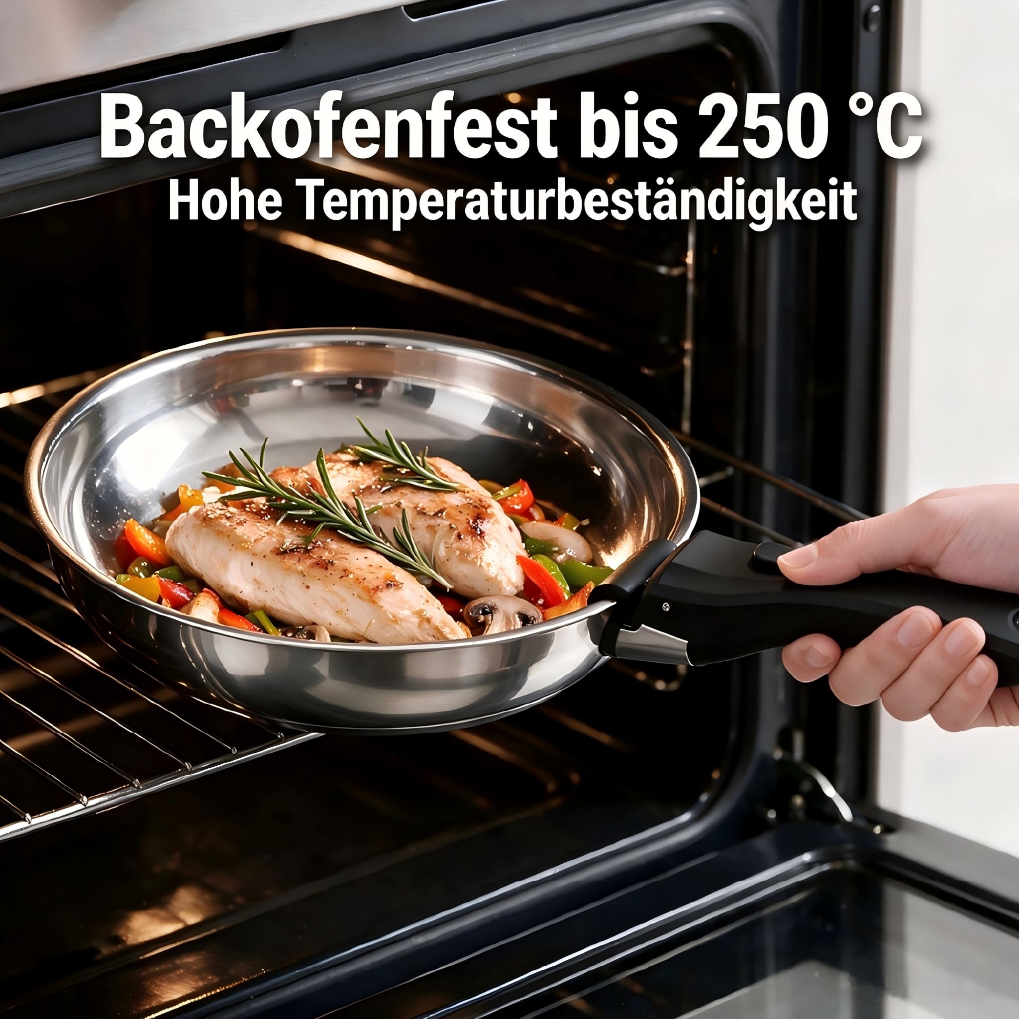 Citybee17‑teiliges Edelstahl Topfset, Camping Topfset & abnehmbaren Griffen