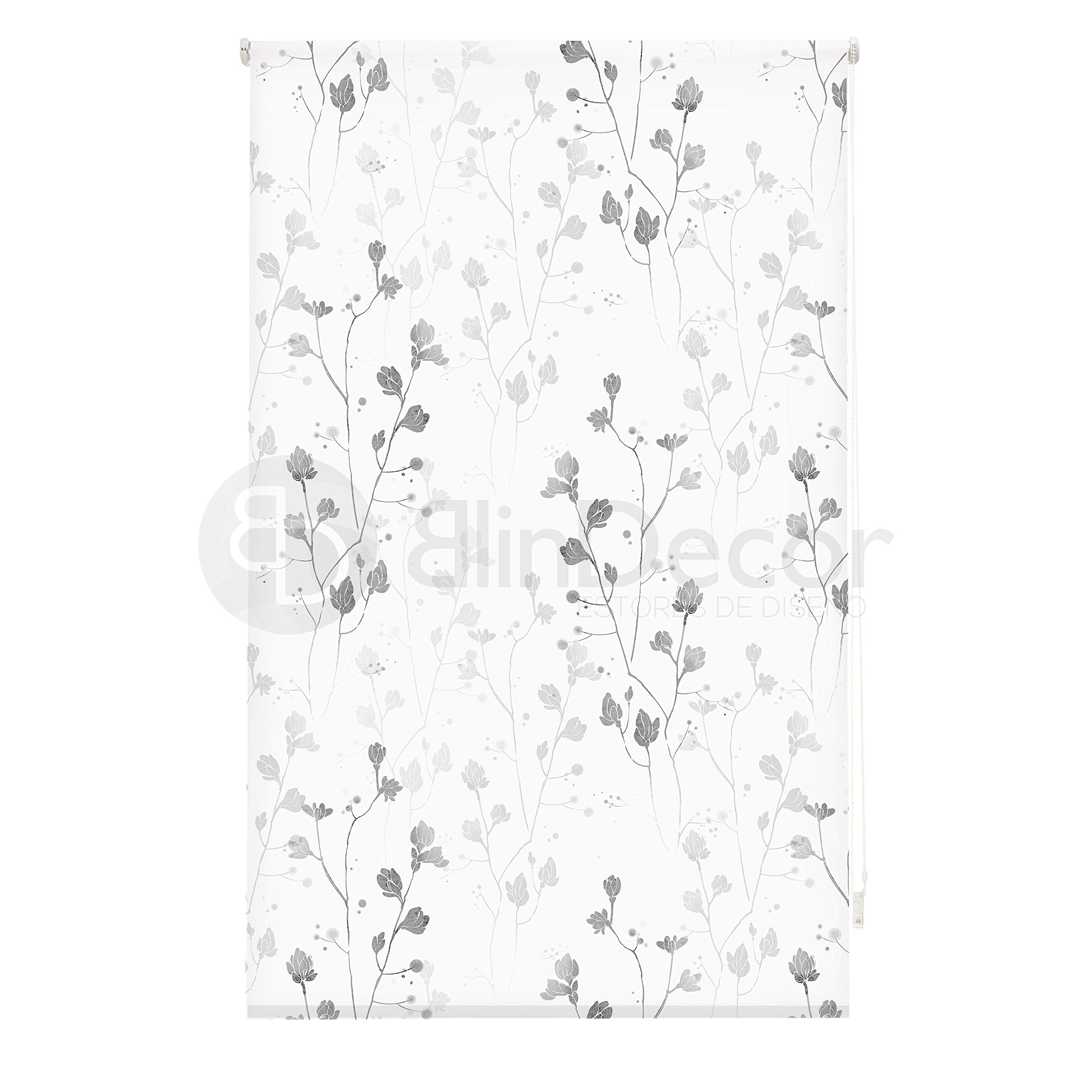 Blindecor Flores Store Enrouleur translucide avec Impression numérique Modèle Bloom 110 x 180 cm Store Enrouleur translucide Taille du Tissu 107 x 175 cm, Fleur