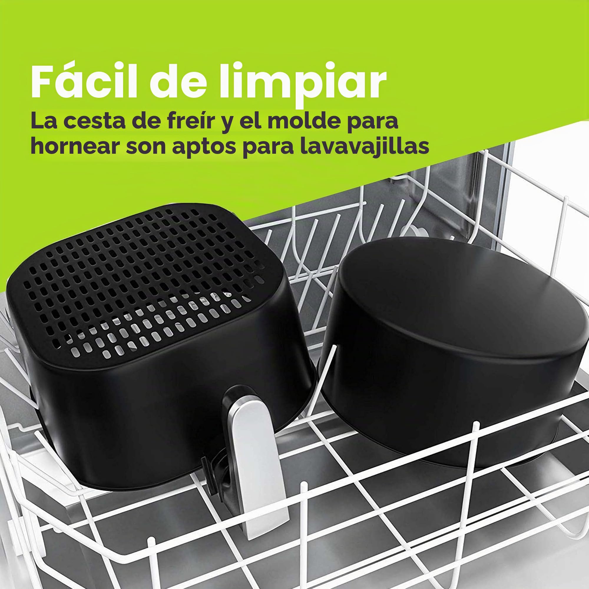 Liebfeld - Kit freidora de aire caliente [1800 W] con cesta para pan I Airfryer XXL sin grasa ni aceite I Freidora de aire caliente (XXL)