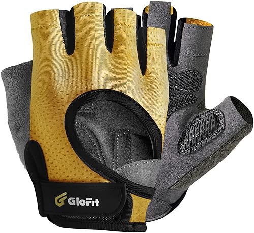 Guantes de entrenamiento para mujeres y hombres, palma acolchada antideslizante para levantamiento de pesas, guantes de gimnasio ligeros sin dedos