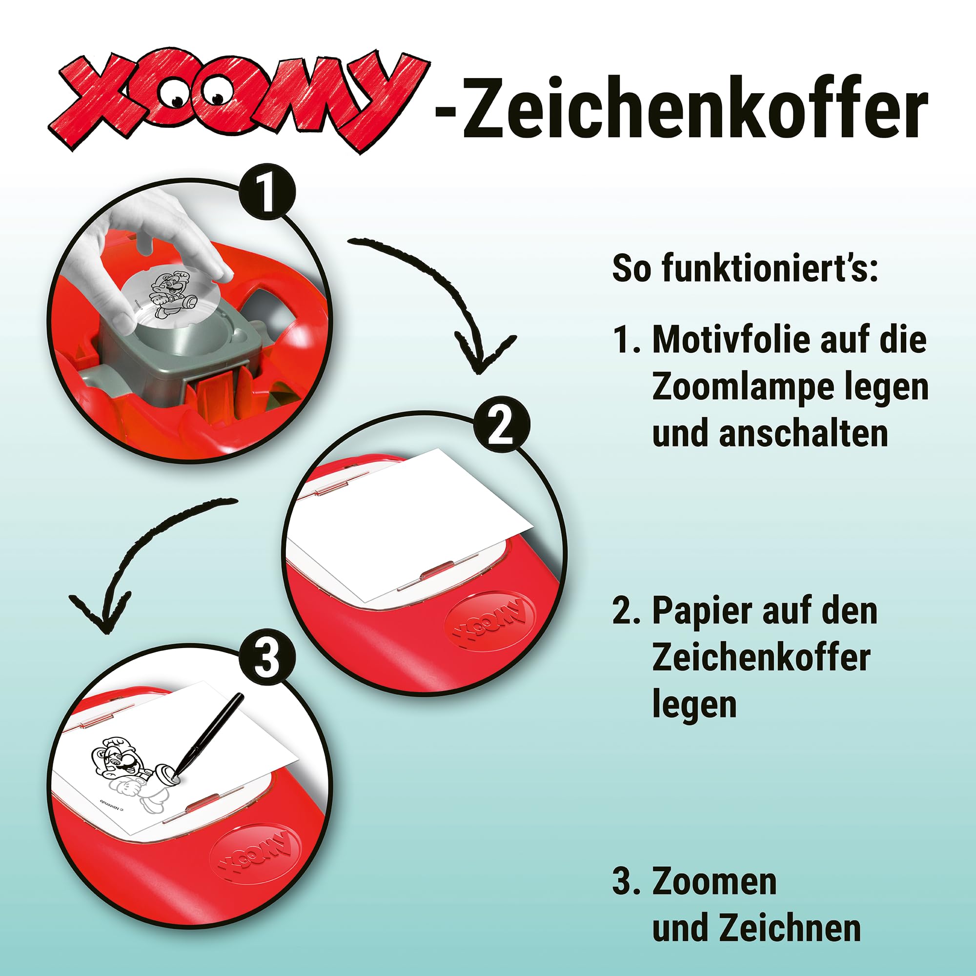 Ravensburger Xoomy Midi Super Mario 12028006 - Angesagte Motive zeichnen Lernen, Kreatives Zeichnen und Malen für Kinder ab 6 Jahren