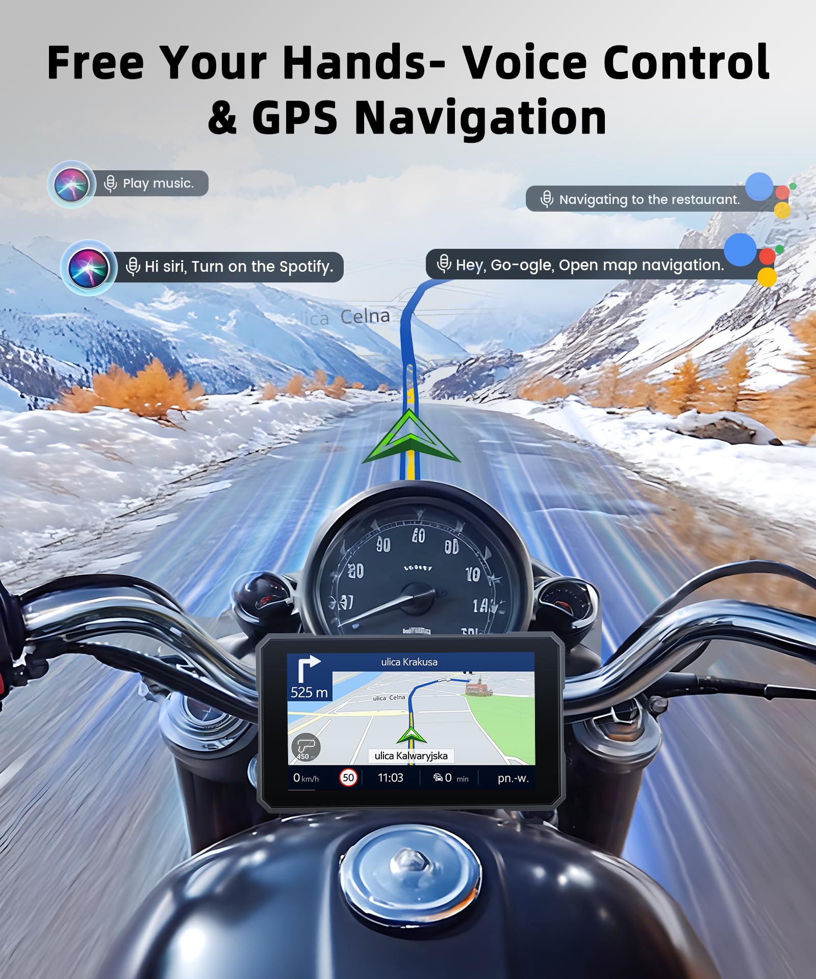 CarPlay Wireless per moto 5 pollici IPS Touchscreen Wireless Android Auto, touch screen impermeabile portatile Car Play, GPS CarPlay per moto, controllo vocale di sicurezza, controllo della pressione