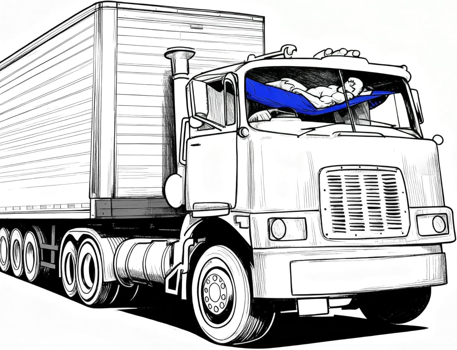 Truck Day Cab Hammock Heavy Duty Supports Over 150 kg Portable Hammock for Truck Front Seat with Storage Pouch