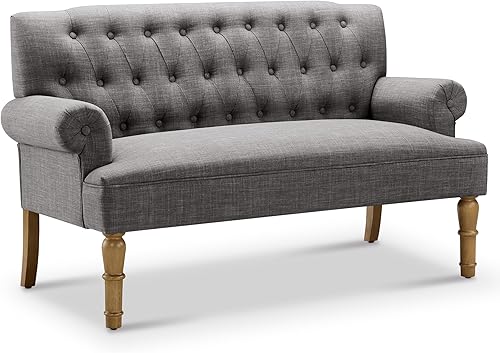 Miniatura 4 de Rosevera Drennan - Sofá de dos plazas para sala de estar, sofá en una caja, sofás para sala de estar, estándar, color ceniza