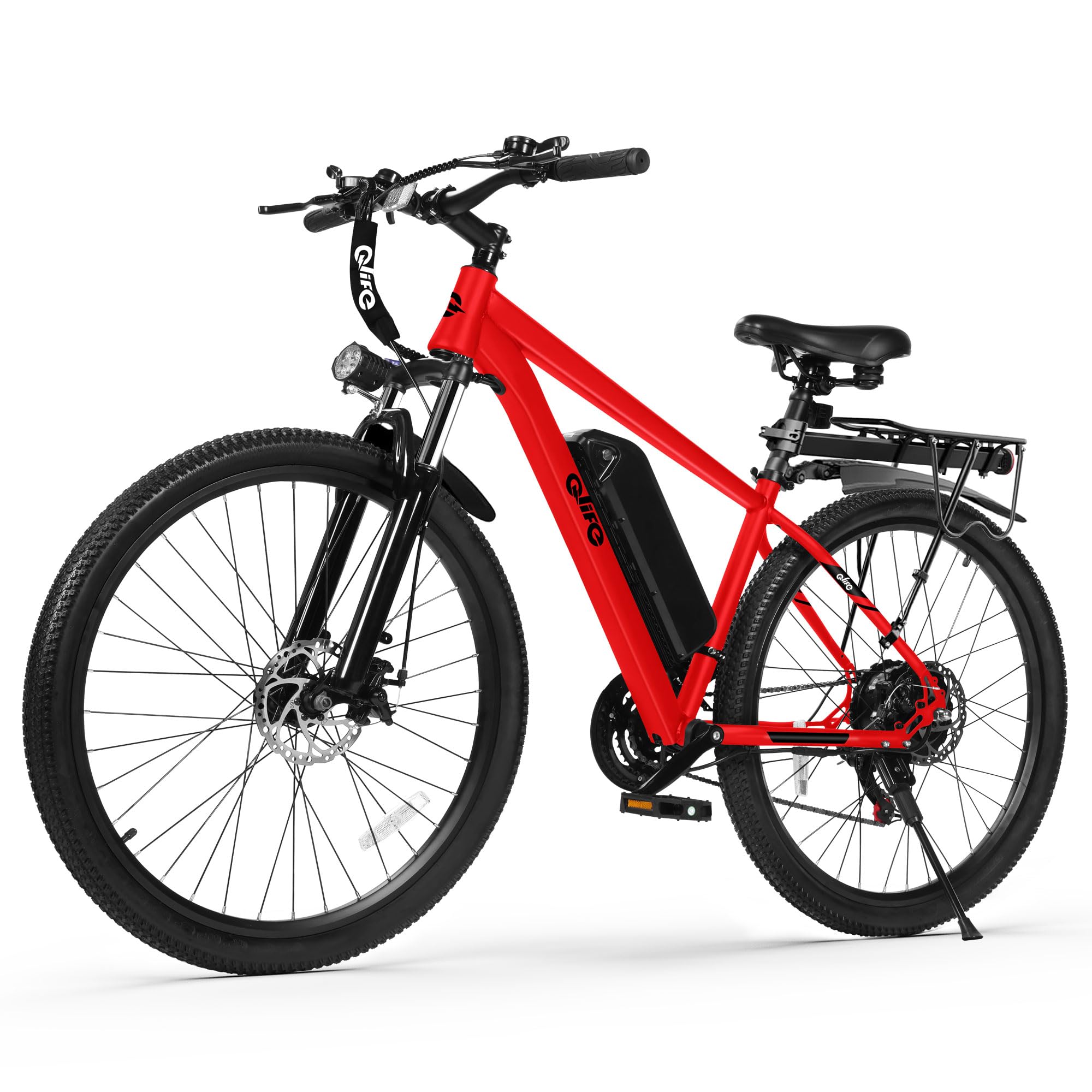 Qlife Electric Bike for Adults/Teens Racer, 21-Speed Peak 1200W Brushless Motor Adult Electric Bicycles, 48V 10.4Ah Removable Battery Mountain Ebike, Up to 55 Miles, 27.5X2.1 Tire E Bike