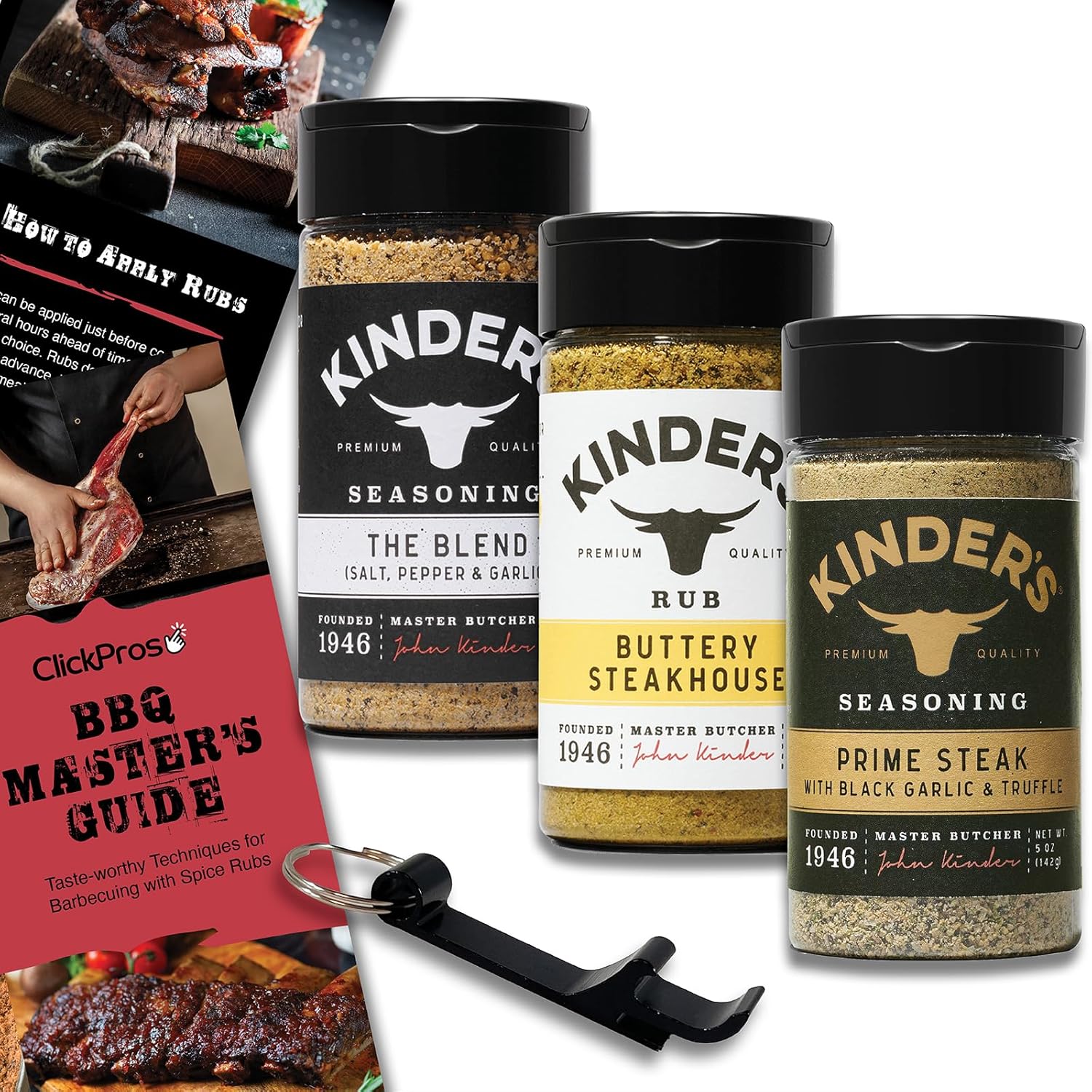 Kinders BBQ Rub Seasoning 3 PK Bundle (16.7 oz) Prime Steak