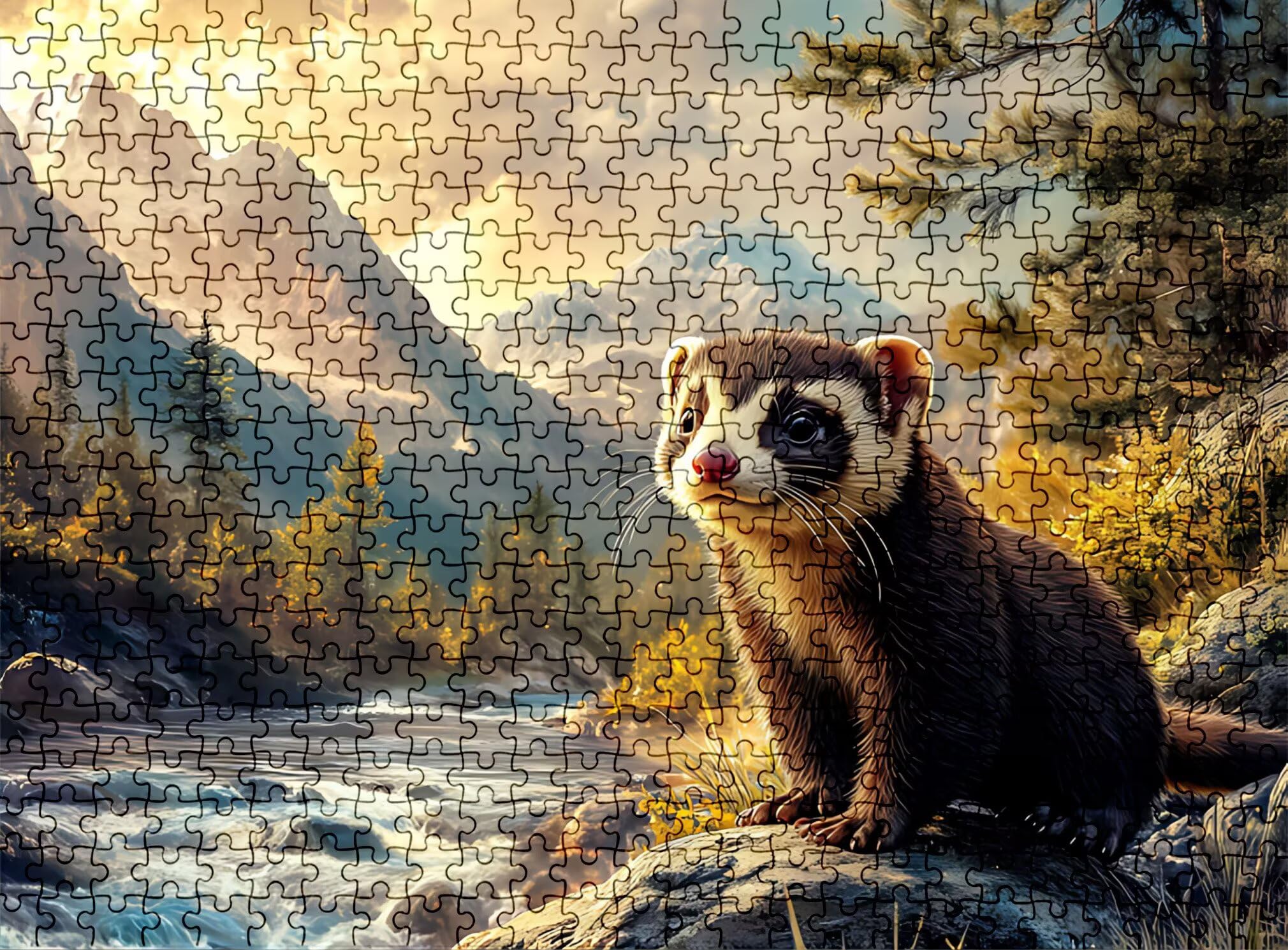 Puzzle 3000 Teile, Holzpuzzle Erwachsene Tier Landschaft Impossible Klassische Jigsaw Puzzles 122 x 81 cm, Familien Spiel, Puzzle Stressabbau Denkspiel, Home Dekor w0-152