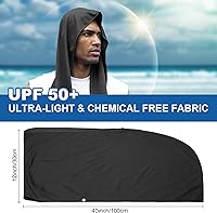 Vista 6 de Sukeen Toalla de enfriamiento con capucha, toallas de enfriamiento para cuello y cara, de secado rápido, absorbente, protección UV, envolturas
