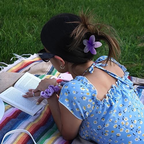 Miniatura 3 de Pinzas para el pelo de flores grandes, pinzas pequeñas de mariposa, 8 pinzas para el cabello de sujeción fuerte, lindas pinzas para el cabello para