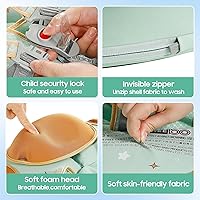 Vista 4 de Mambobaby - Flotador de piscina para bebé no inflable con cola y toldo, protección solar UPF 50+, sin volteo, flotador de natación para bebé