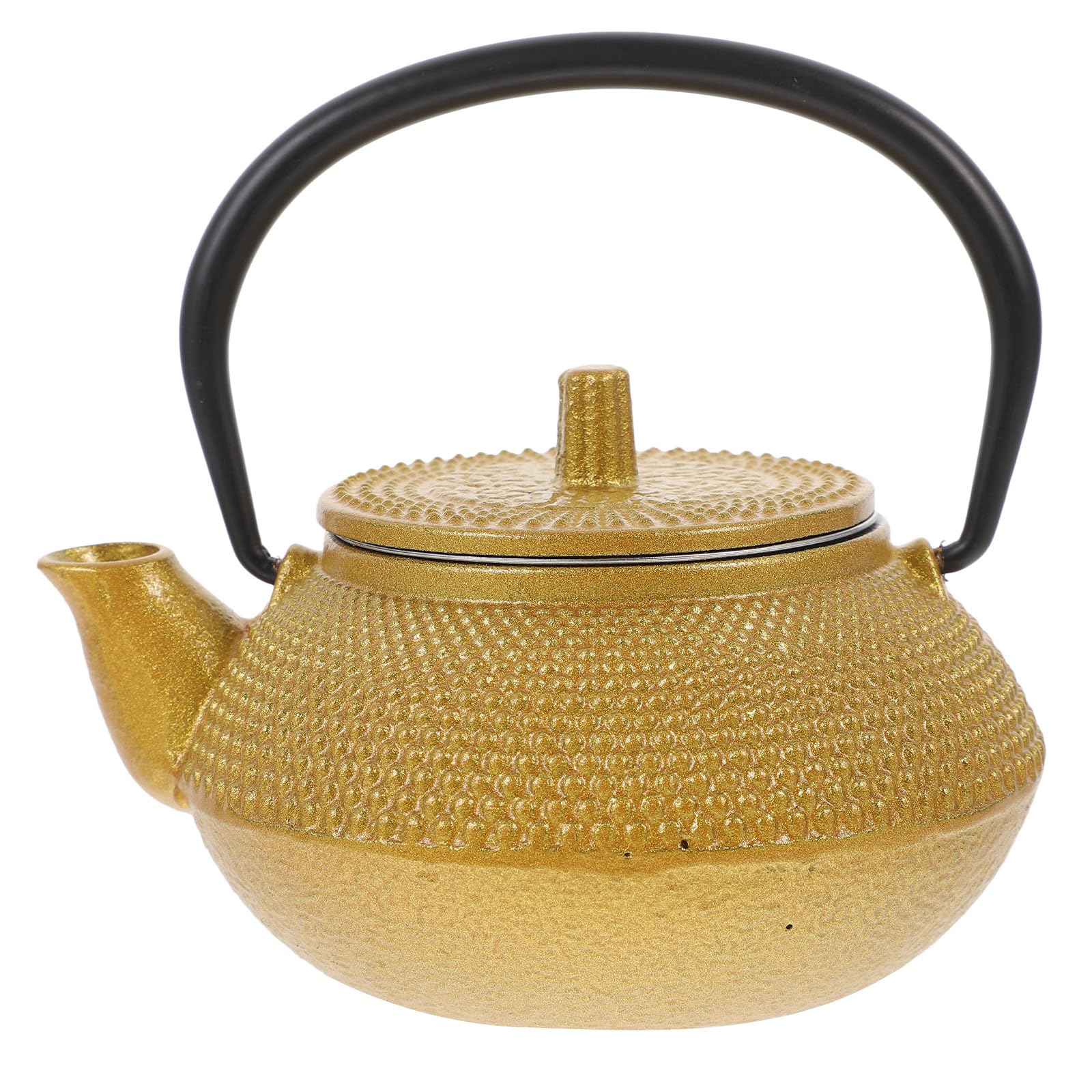 TOYANDONA Teiera in Ghisa Cinese Kungfu per Tè Bollitore in Metallo Manico Antiscottatura Piccola Teiera Portatile per Casa Ufficio e Sala da Tè Superficie Liscia Facile da Pulire