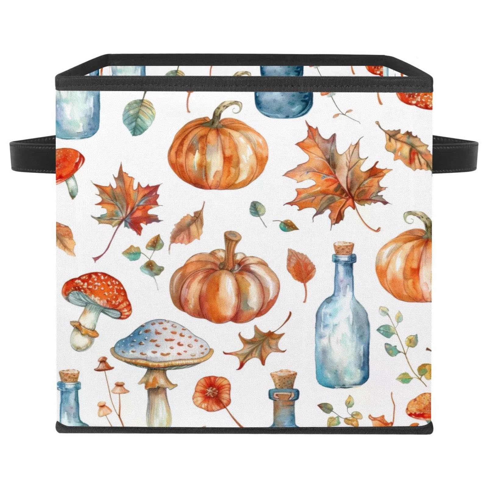 Panier de rangement en tissu avec double poignées ultra résistantes