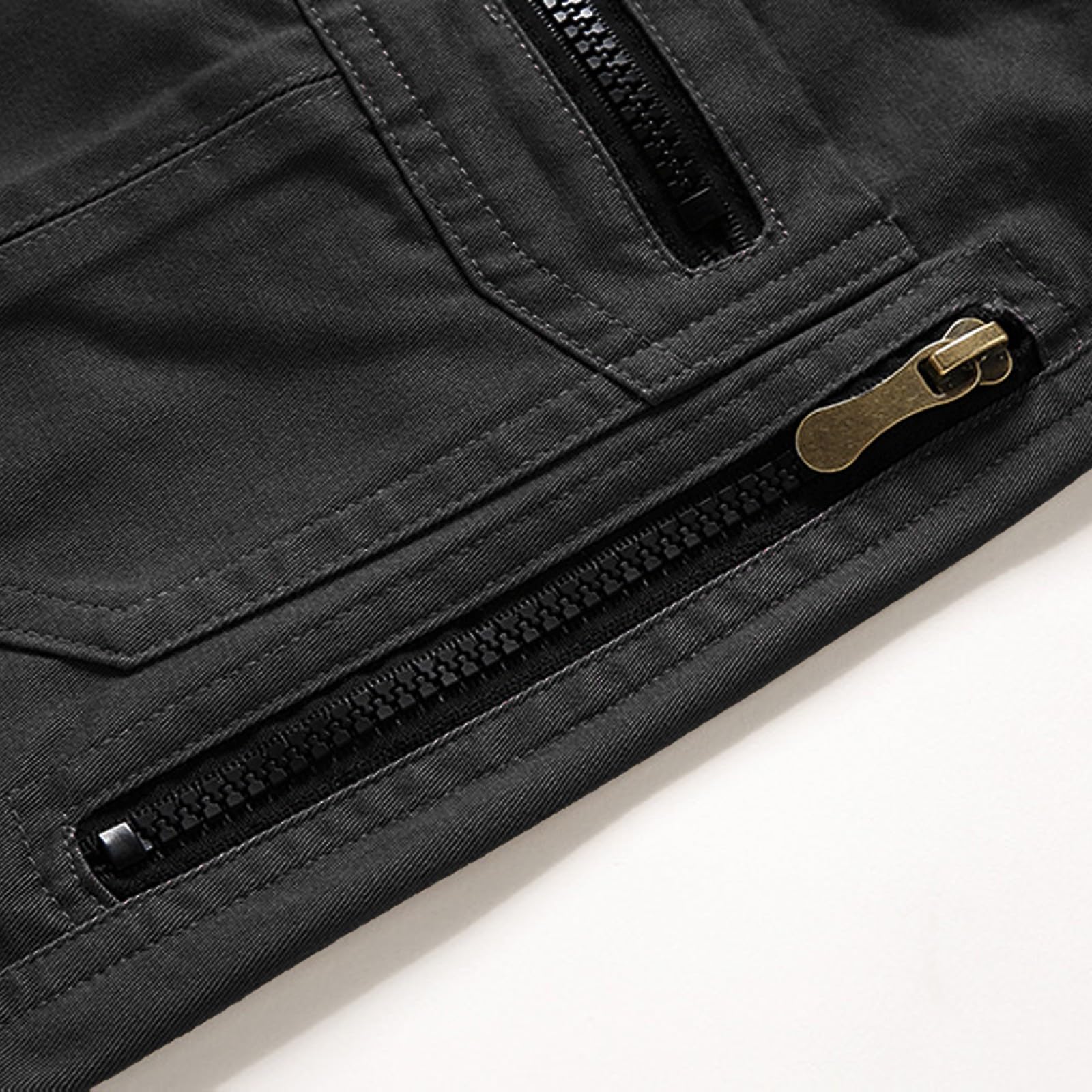Pantalones tácticos de trabajo para hombre con bolsillo con cremallera