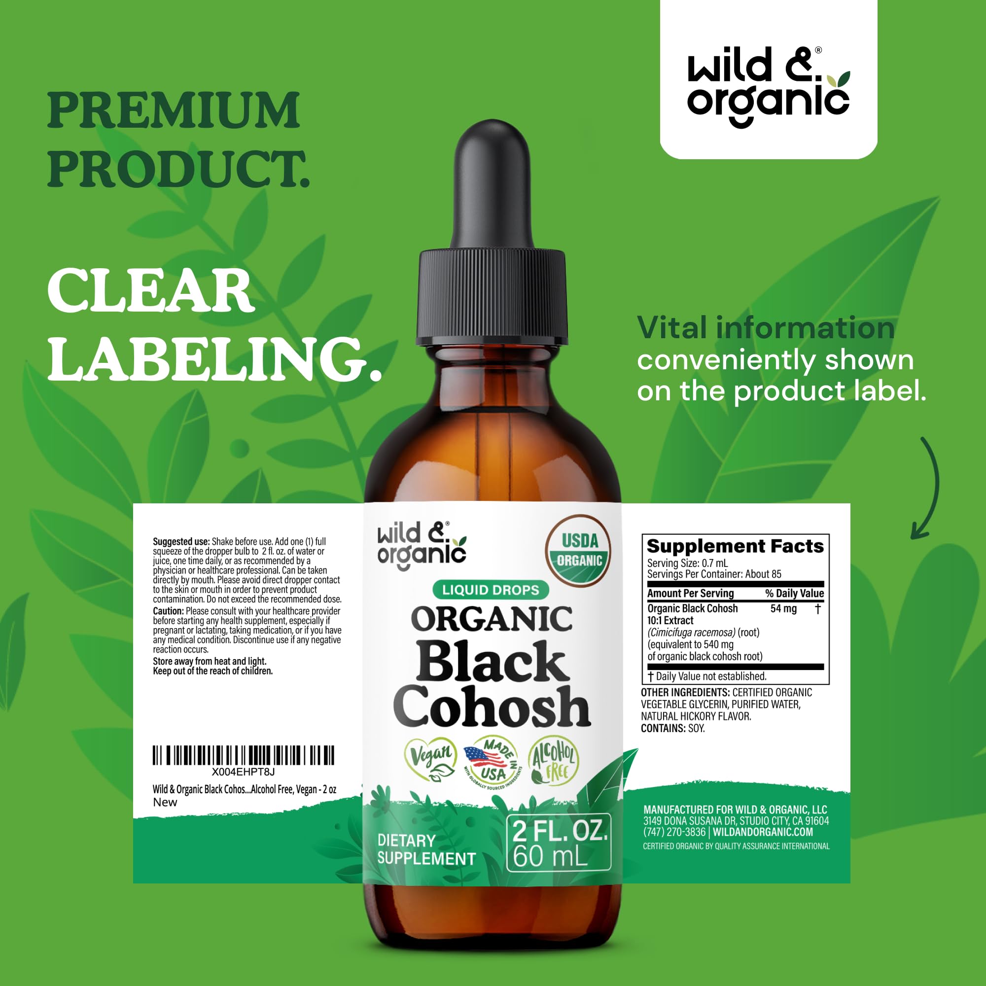 USDA Organic Black Cohosh Tincture - Menopause Supplements Women - 2 oz — Amazon image 9