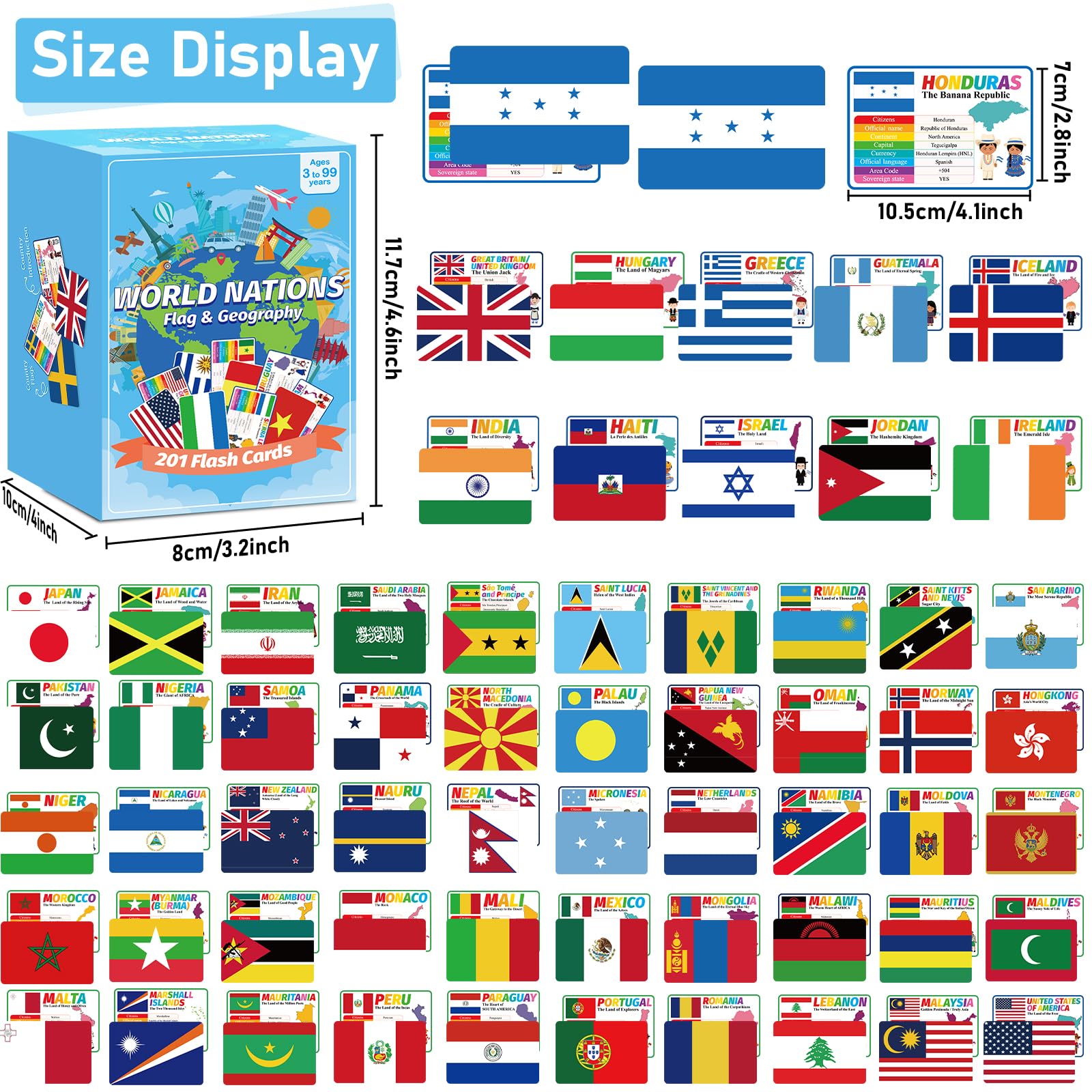 Amazon.co.jp: 201か国のフラッシュカード 国旗 大陸 首都 言語学習