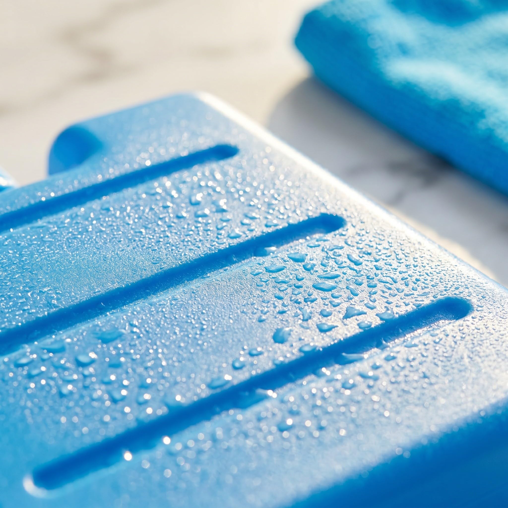 Kisangel 10 Blocs de Glace réutilisables : Pains de Glace pour rafraîchisseur d'air – Blocs de congélation Portables – 7,6 cm x 8 cm pour Ventilateur de climatiseur et boîtes à Lunch