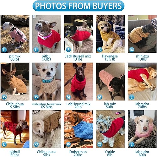 Miniatura 6 de Suéter Mihachi para perro, abrigo clásico para invierno, hecho de punto,ropa para el frío invierno