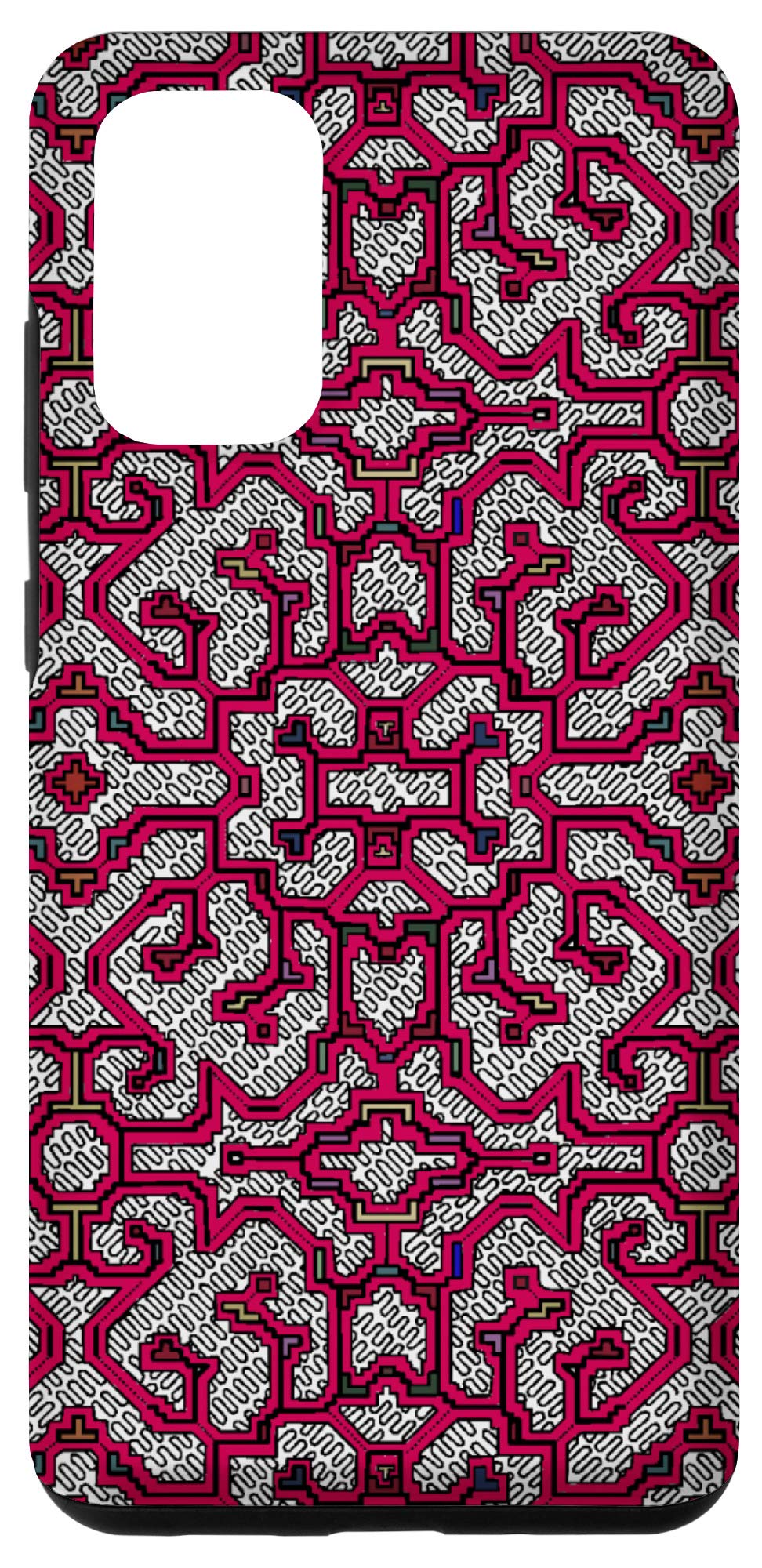 Galaxy S20+ Pink Shipibo Conibo Peru Amazon Jungle Tribal Pattern Case