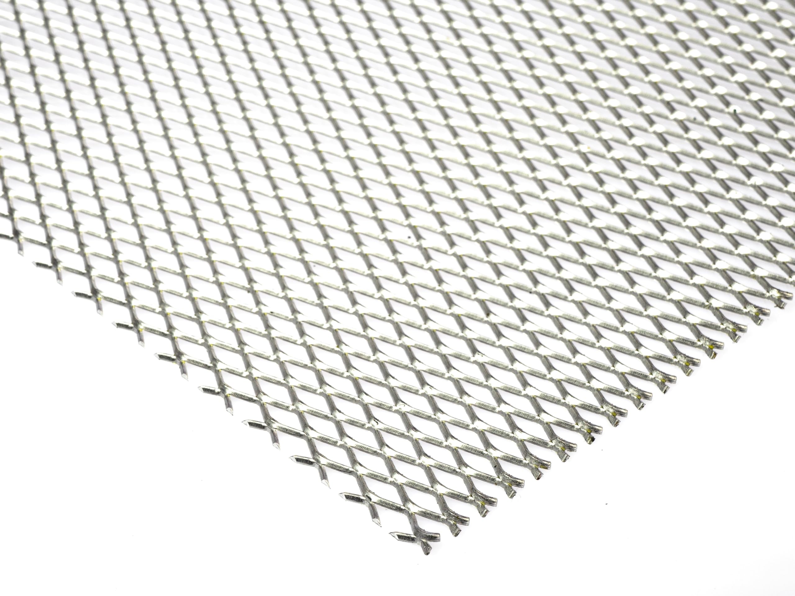 Aluminium Streckgitter 16x6,5x1x1 Alu 1 mm dick Streckmetall Gitter Lochblech Zuschnitt nach Maß (1000 mm x 400 mm)