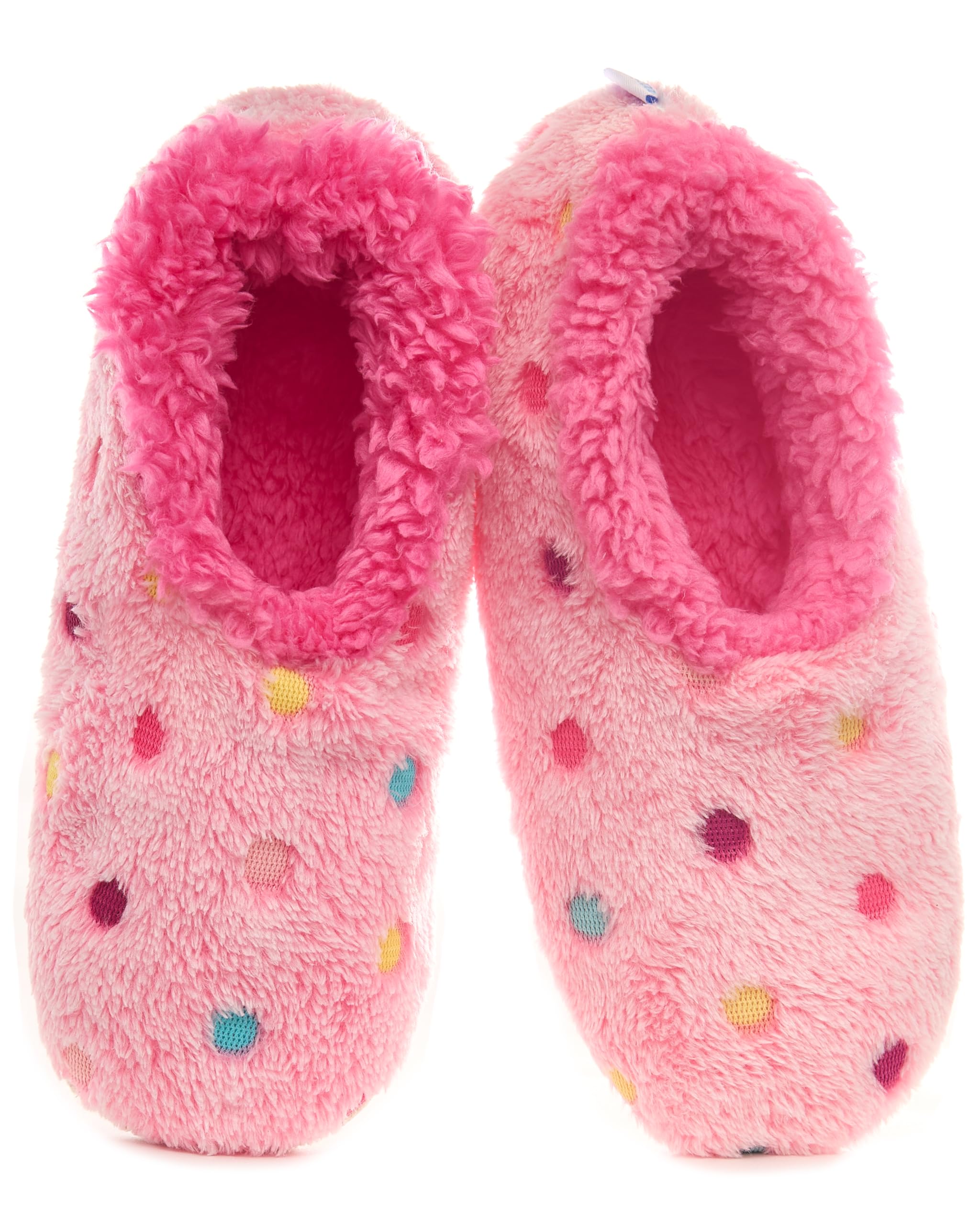 Snoozies Slipper Socks, Women's Lotsa Dots, Pink, Medium