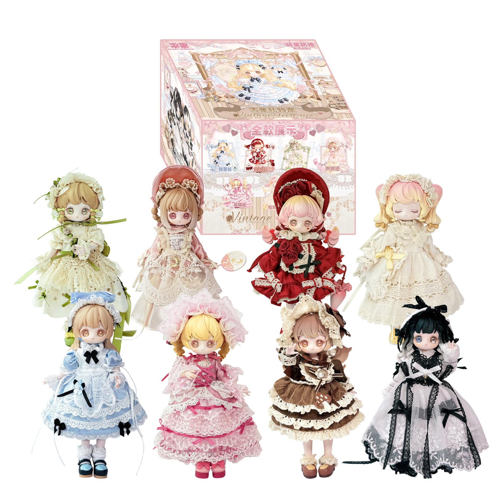 Amazon.com: CALEMBOU BJD Blind Box Whole Set, 8PCs Cute Vintage