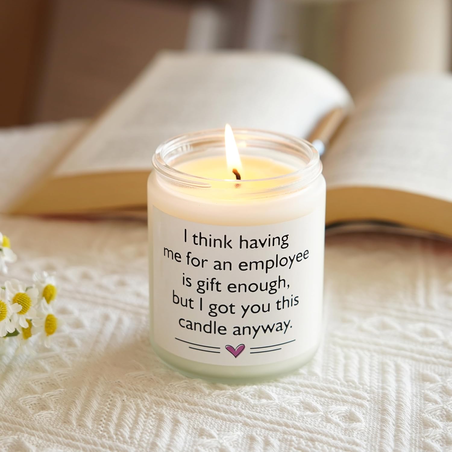 Afterprints Scented Candles - Boss Gifts for Women Men, Funny Birthday Gift for Best Boss Lady, Christmas Cool Gifts for Bosses Female- Lavender Natural Soy Wax Candle - Image 3