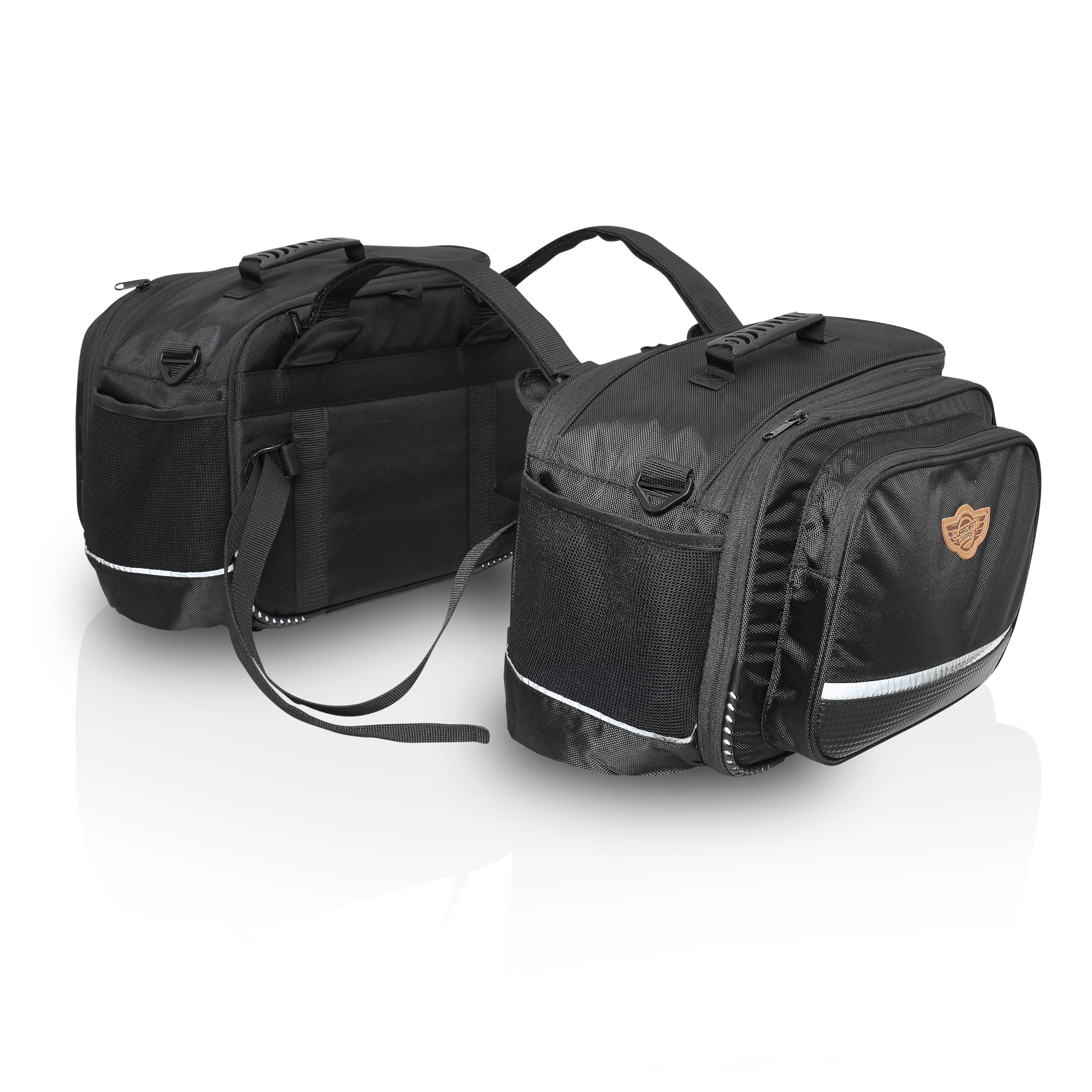 GUARDIANGEARS Polyester Stallion Saddlebag 50Ltrs Expandable Upto 65Ltrs, With Rain Cover Suitable For All Motorcycles.-image-27