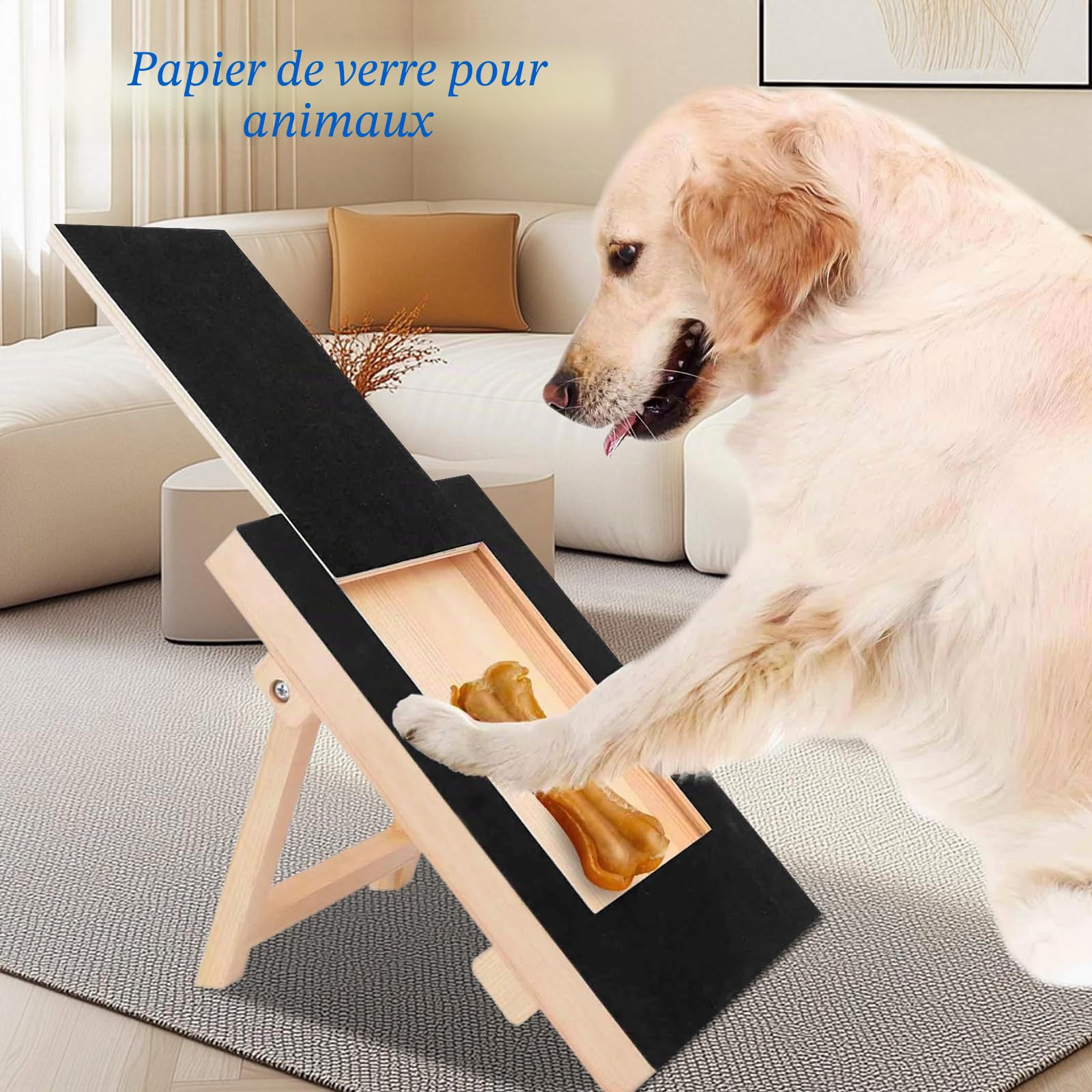 Lot de 10 planches de papier abrasif de rechange pour griffoir de chien, 35 x 25 cm, feuilles de papier abrasif de rechange pour soins des ongles des animaux de compagnie
