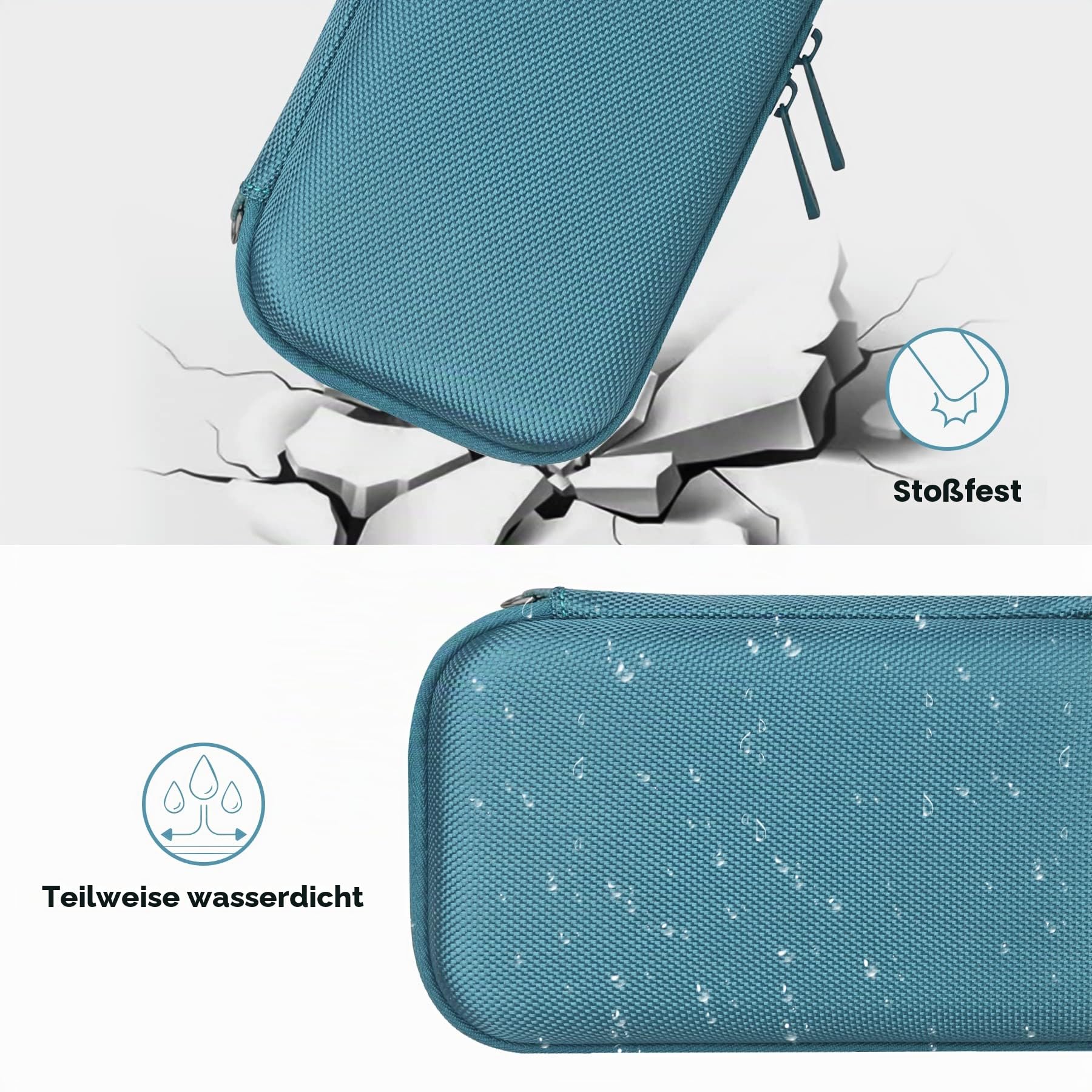 BOVKE Hard Travel Lautsprecher Case für Bose New SoundLink Flex Lautsprecher (2nd Gen) / Bose SoundLink Flex Bluetooth Portable Lautsprecher, Extra Mesh Tasche für Ladegerät, Ladekabel, Steinbla