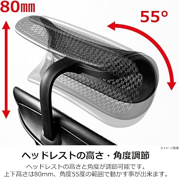 ergohuman 2 EJ2-HAM-GF-BL Office Chair Frame: Gray, Mesh: Blue, with Headrests, Enjoy High Type,