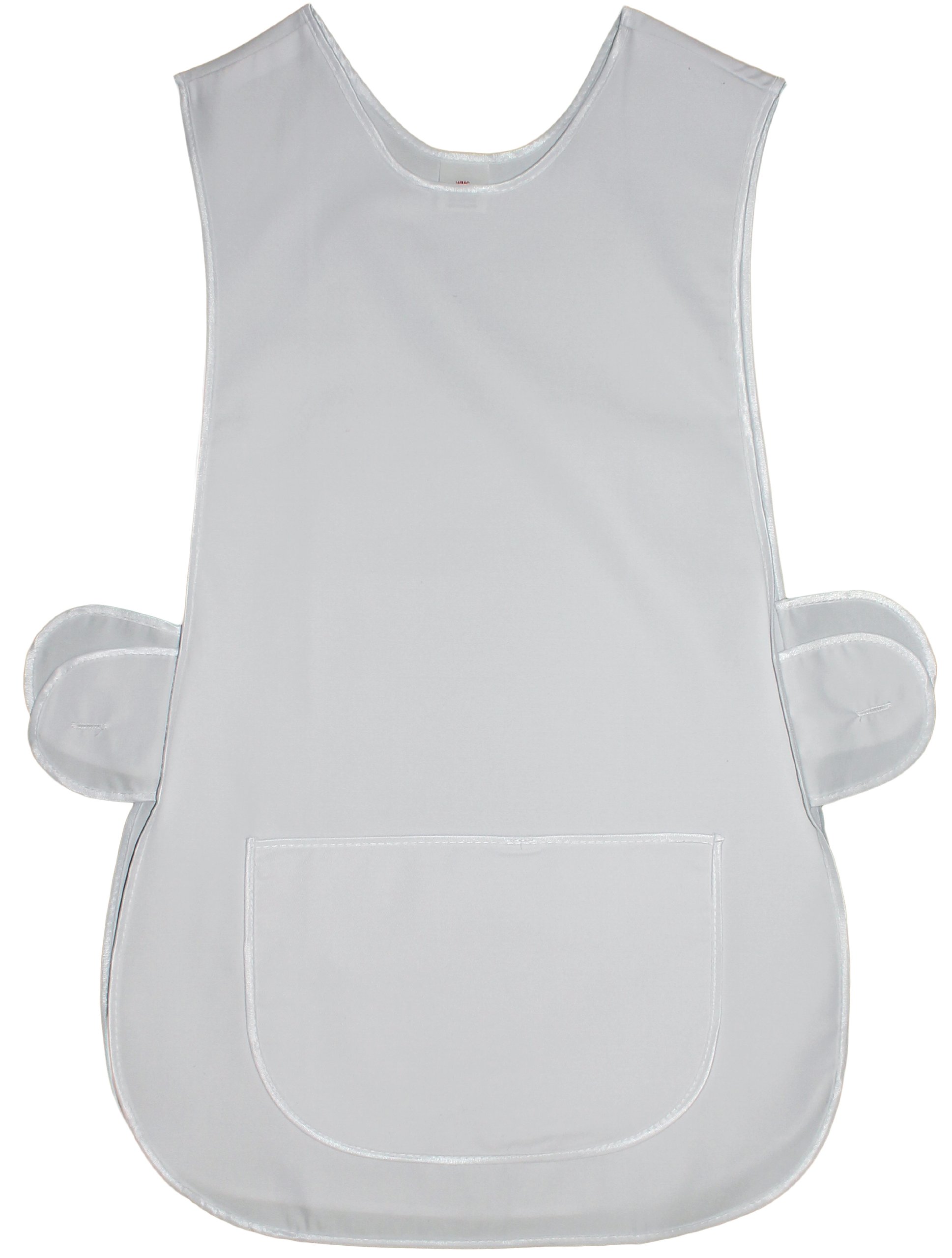 Kentex Online Women's White 2 Pack Home Work Tabbard Apron Plain Coloured Single Large Pocket Side Fastening Tabards (Os, )
