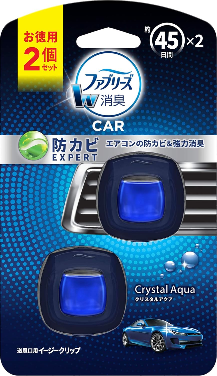 Amazon Co Jp ファブリーズ 消臭芳香剤 車用 クリップ型 イージークリップ 防カビエキスパート クリスタルアクア2 2ml 2個 車 バイク