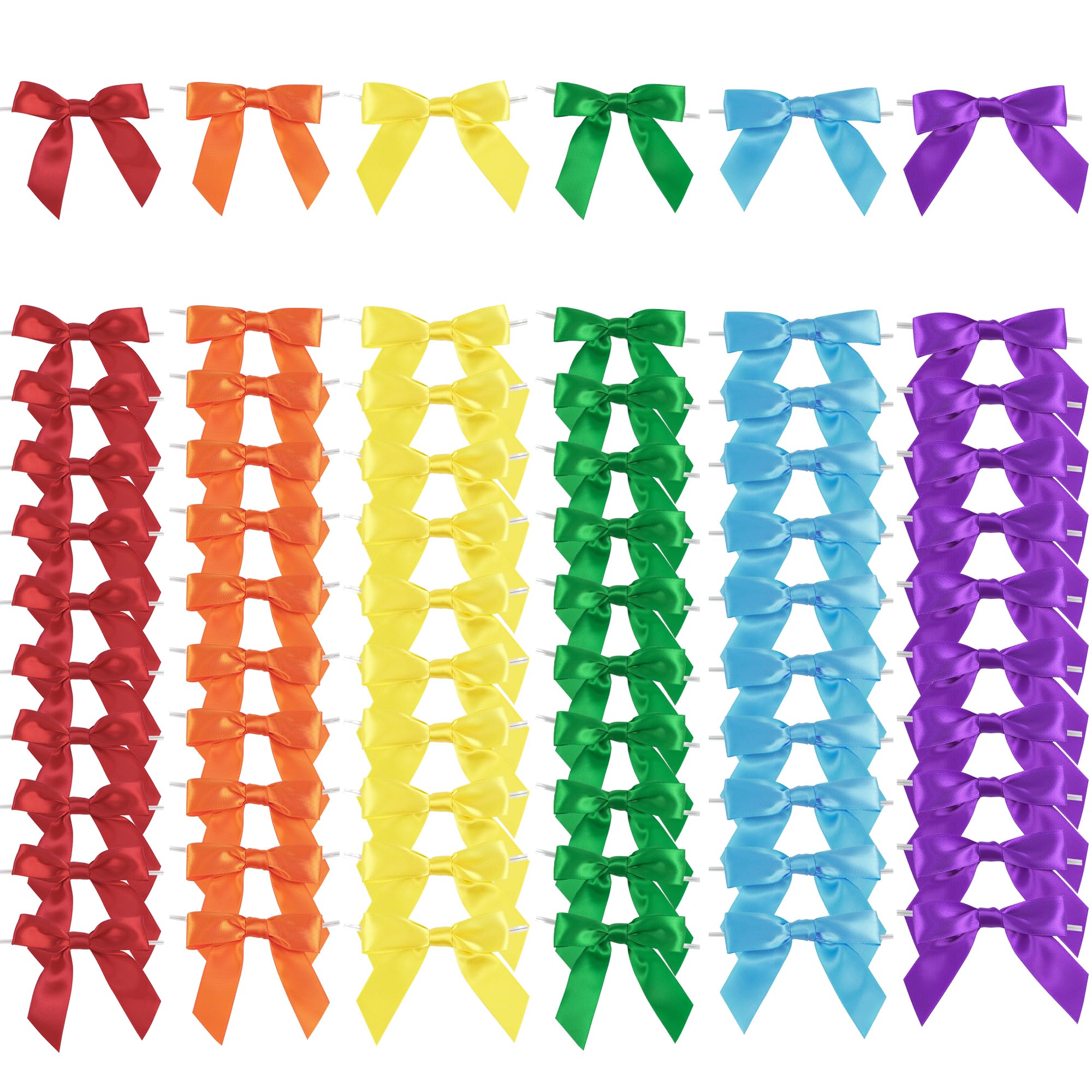 What Color Is Ribbits Bow Amazon.com: AIMUDI 6 Colors Rainbow Ribbon Twist Tie Bows 3.5