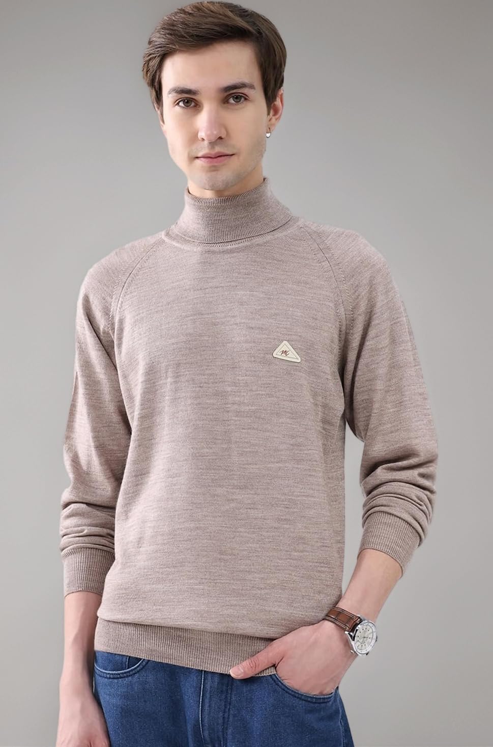 Men Regular Fit Turtle Neck Solid Pull On Closure Full Sleeve Pullover | Warm Winter wear | Stylish Knit Sweater | Cozy Layering Outfit | Winter Pullover for Men's