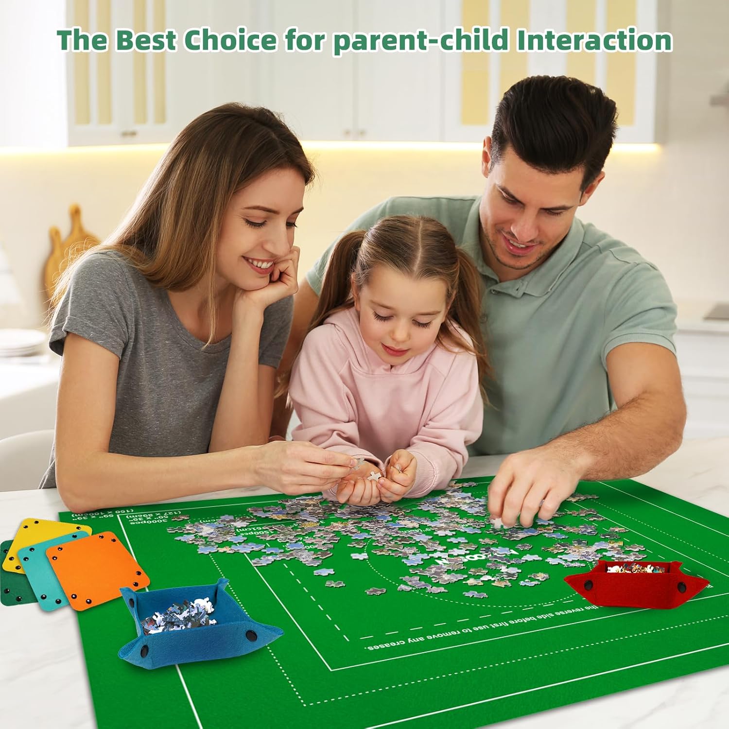 MOZOOSON Tapete Puzzle, Puzzle Pad Puzzle Mat Roll Up para Puzzle hasta