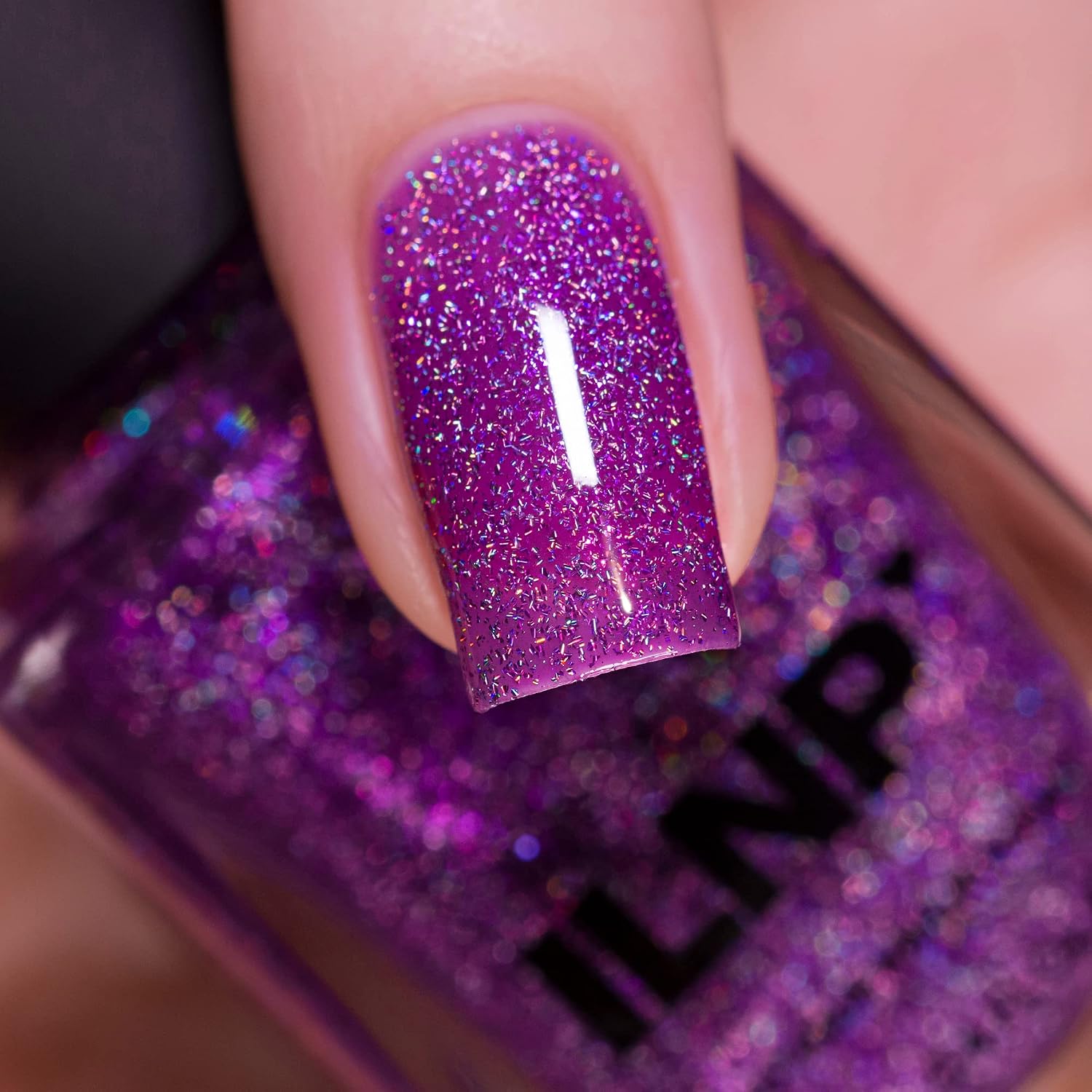 ILNP Unforgettable - Vivid Grape Holographic Jelly Nail Polish