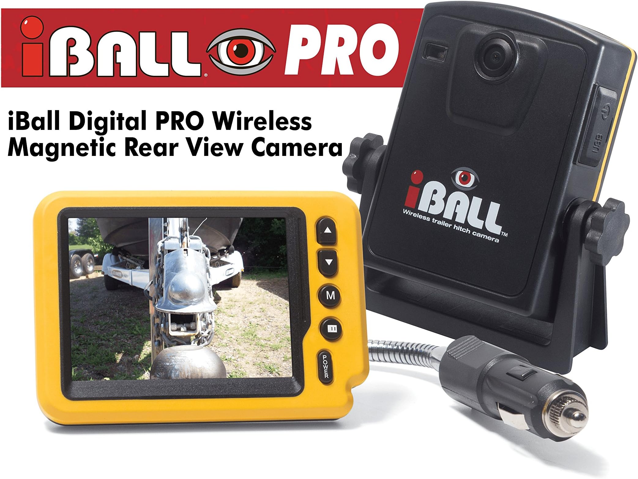 Iball Digital Pro Wireless Magnetic Trailer Hitch Rear View Camera