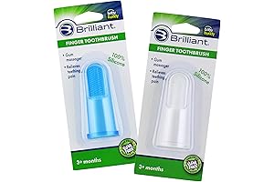 Brilliant Silicone Baby Finger Toothbrushes for Sensitive Gums and Cleaning