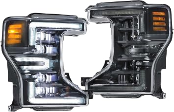 Morimoto XB LED Headlights White DRL, Fits 2020-2022 Ford Super Duty F-250/F-350/F-450/F-550, Plug and Play Headlight Assemblies with Sequential Turn Signal & UV Coating LF508