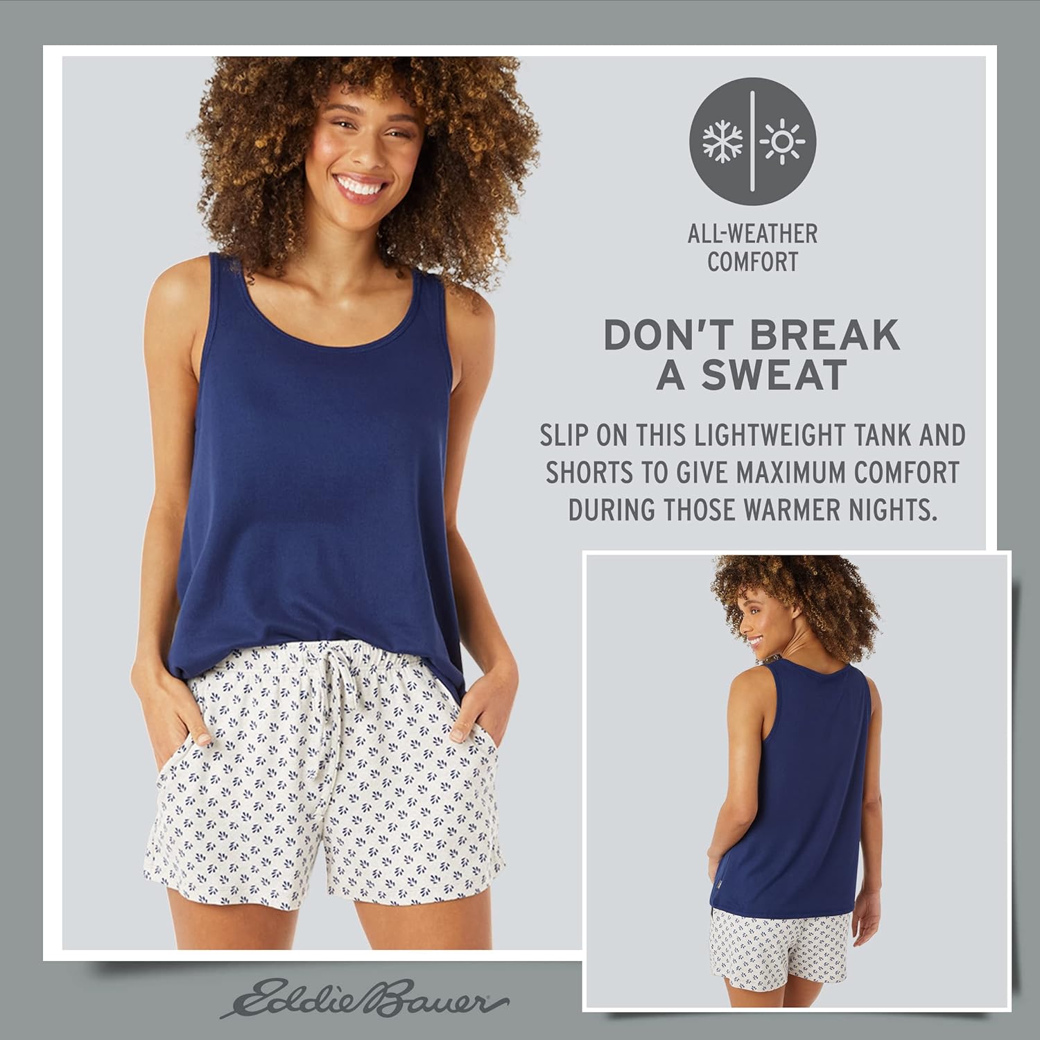 Eddie Bauer 4pc Women's Pajama Sets - Long Sleeve & Jogger Pajama Set for Women - Womens Pajama Sets Shorts & Crewneck Top - Image 6