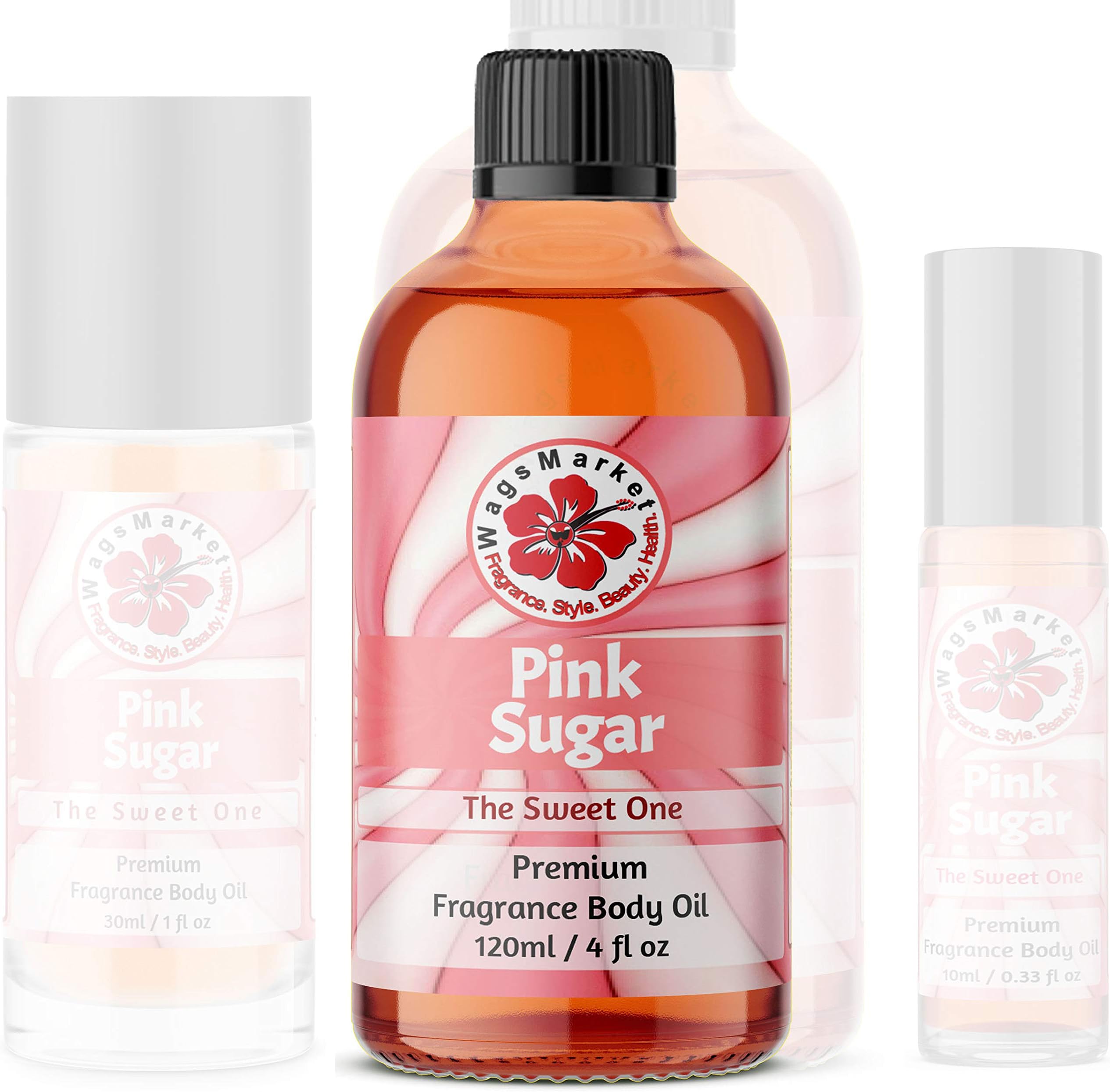 Pink Sugar Perfume Oil, Choose from 0.33oz Roll On to 4oz Glass Bottle (4oz Glass Bottle)
