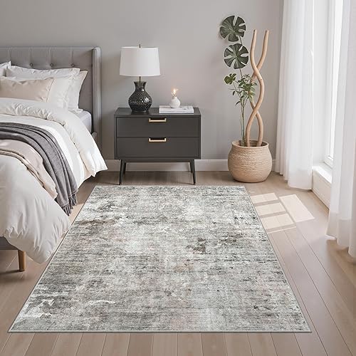 Miniatura 25 de Alfombras de Área de 9x12 para Sala de Estar, Alfombras Vintage Antideslizantes Lavables a Máquina, Alfombra Grande Ligera de Pelo Bajo para