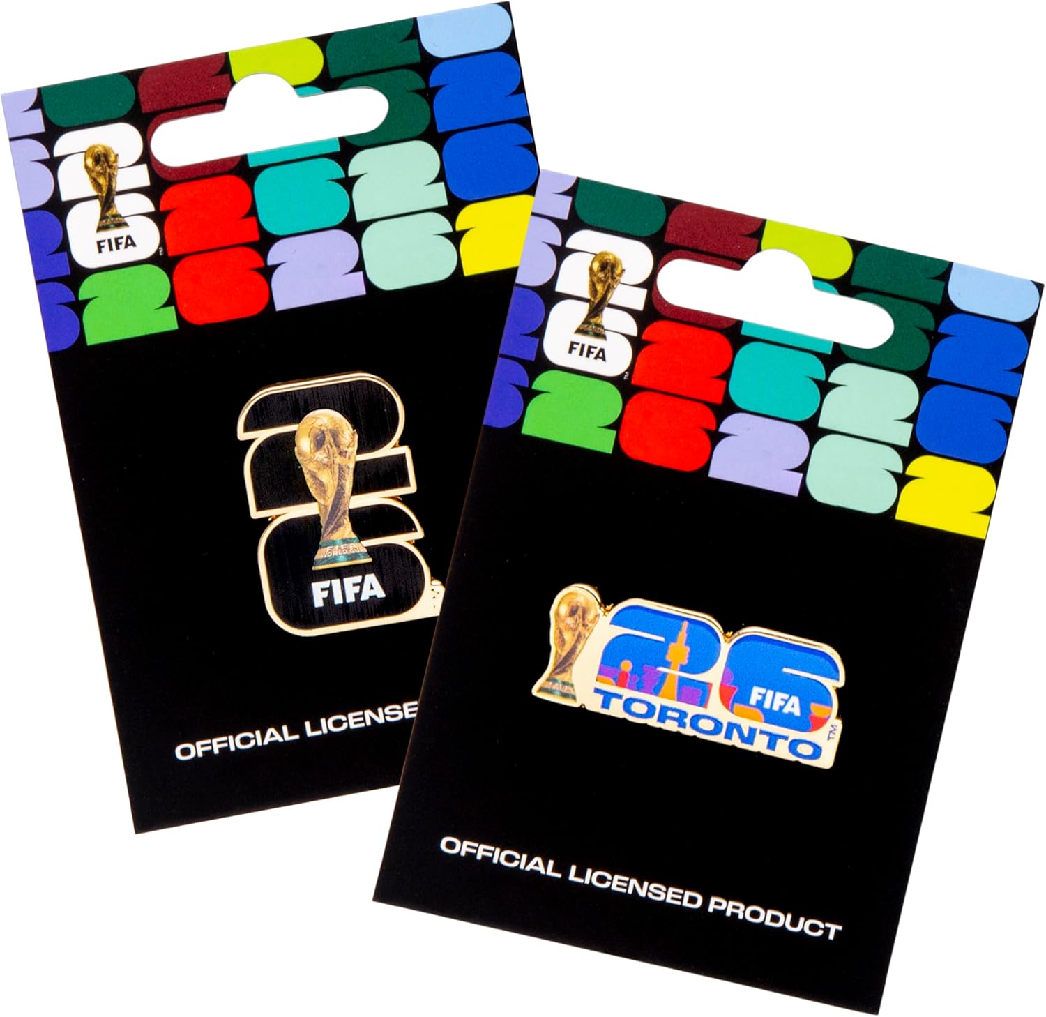 2026 FIFA World Cup Lapel Pin Bundle - Officially Licensed Collectible Souvenir - Gift & Event Keepsake (2-Pack)