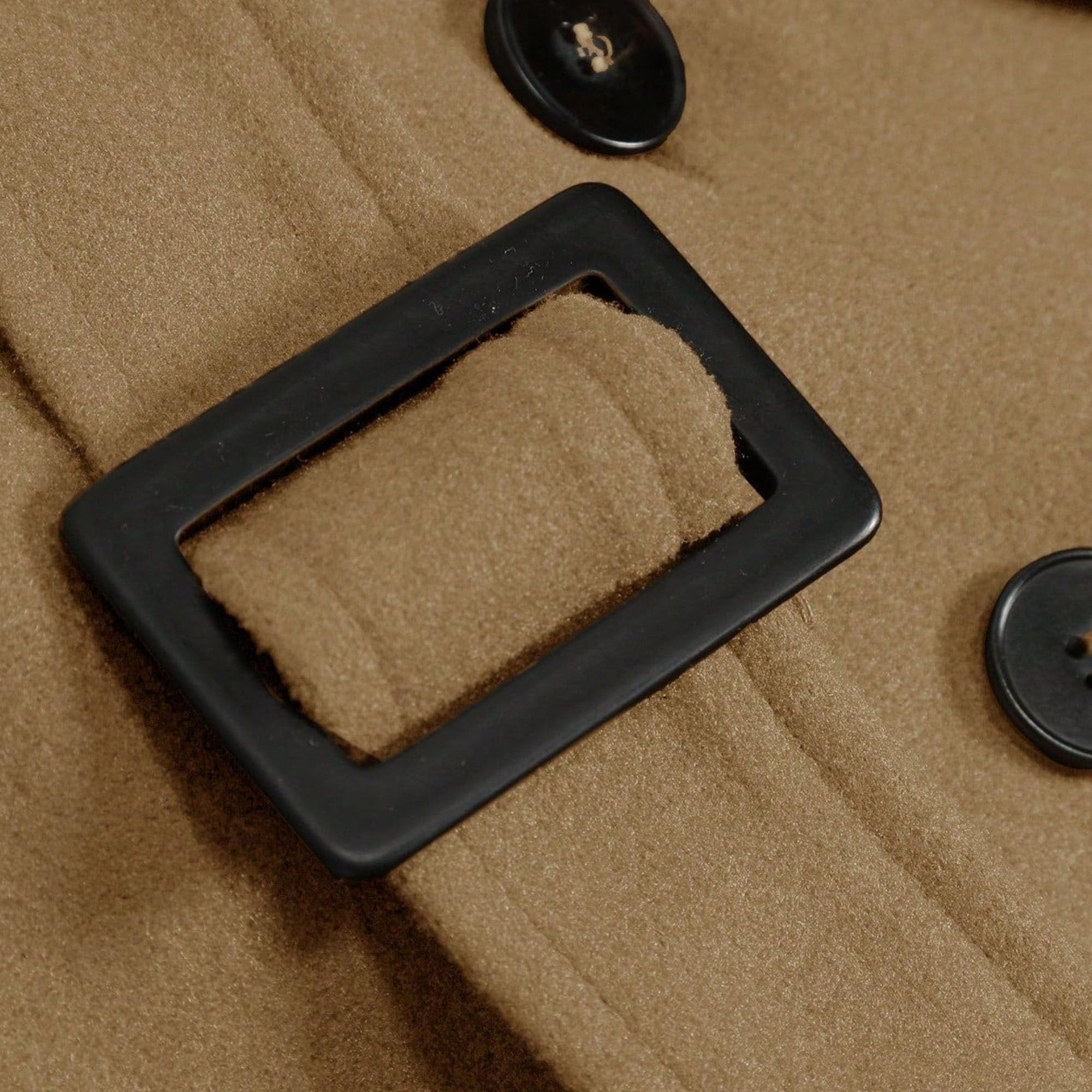 Gabardina con cuello de muescas para hombre con cinturón, doble botonadura, térmica, para invierno, chaqueta casual de mezcla de lana