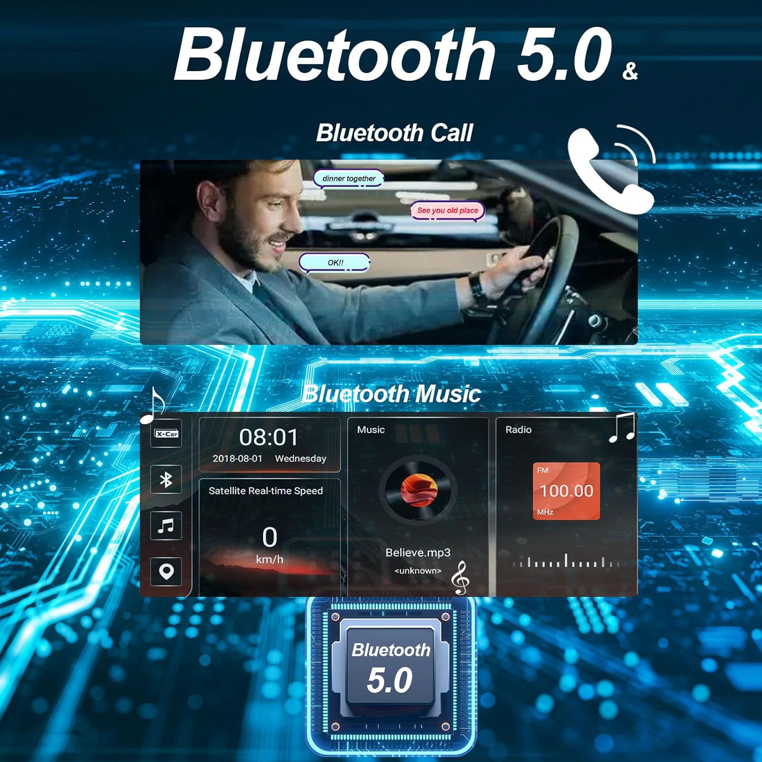 for Toyota Corolla 2009 2010 2011 2012 2013 Android Car Radio Stereo with Wireless CarPlay/Android Auto, 9 Inch HD Touchscreen Car Radio with AM/FM/RDS Backup Camera WiFi